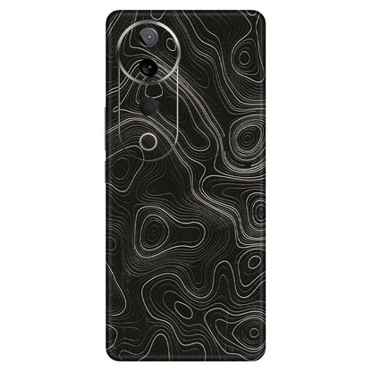 VIVO Z/V/X/T/U/S Series Phone Skins (All Models) - Black Swirl - 3D Embossed Finish (L-196) Vivo T3 Ultra (5G)