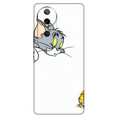 VIVO Z/V/X/T/U/S Series Phone Skins (All Models) - Cute Tom And Jerry - 3D Embossed Finish (L-220) Vivo T3 Ultra (5G)