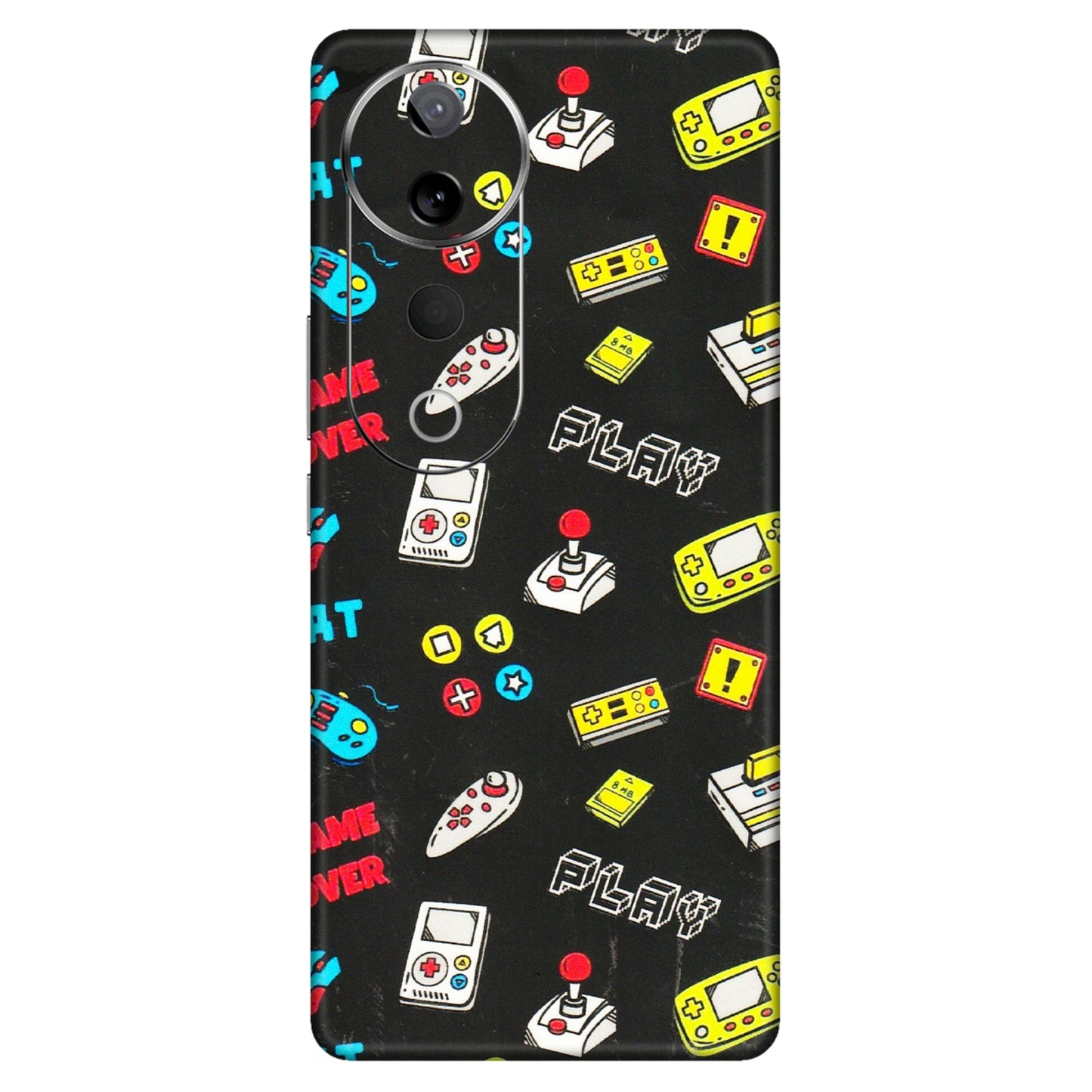 VIVO Z/V/X/T/U/S Series Phone Skins (All Models) - Gaming Doodles - 3D Embossed Finish (L-224) Vivo T3 Ultra (5G)