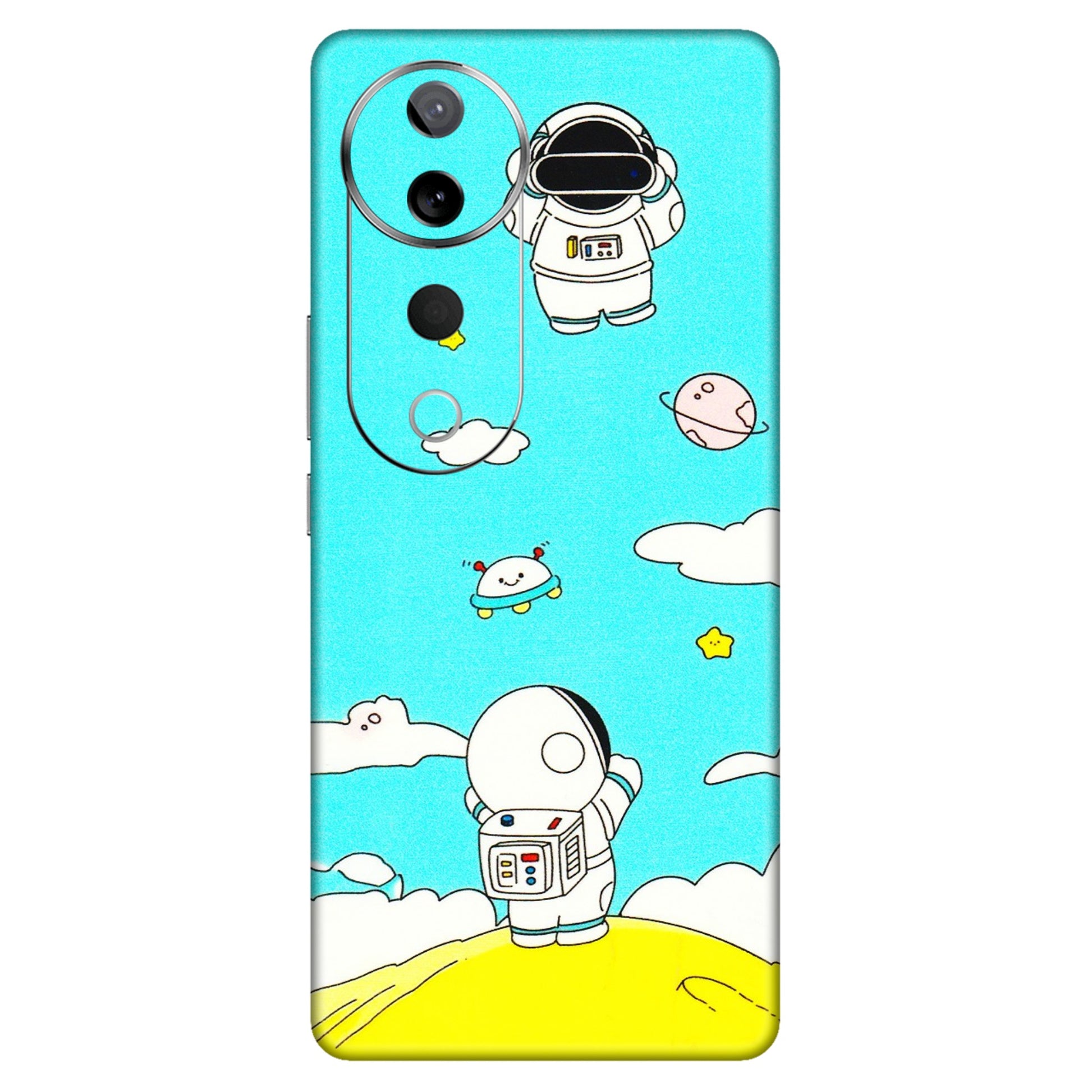 VIVO Z/V/X/T/U/S Series Phone Skins (All Models) - Blue Skies Astro Float - 3D Embossed Finish (L-230) Vivo T3 Ultra (5G)
