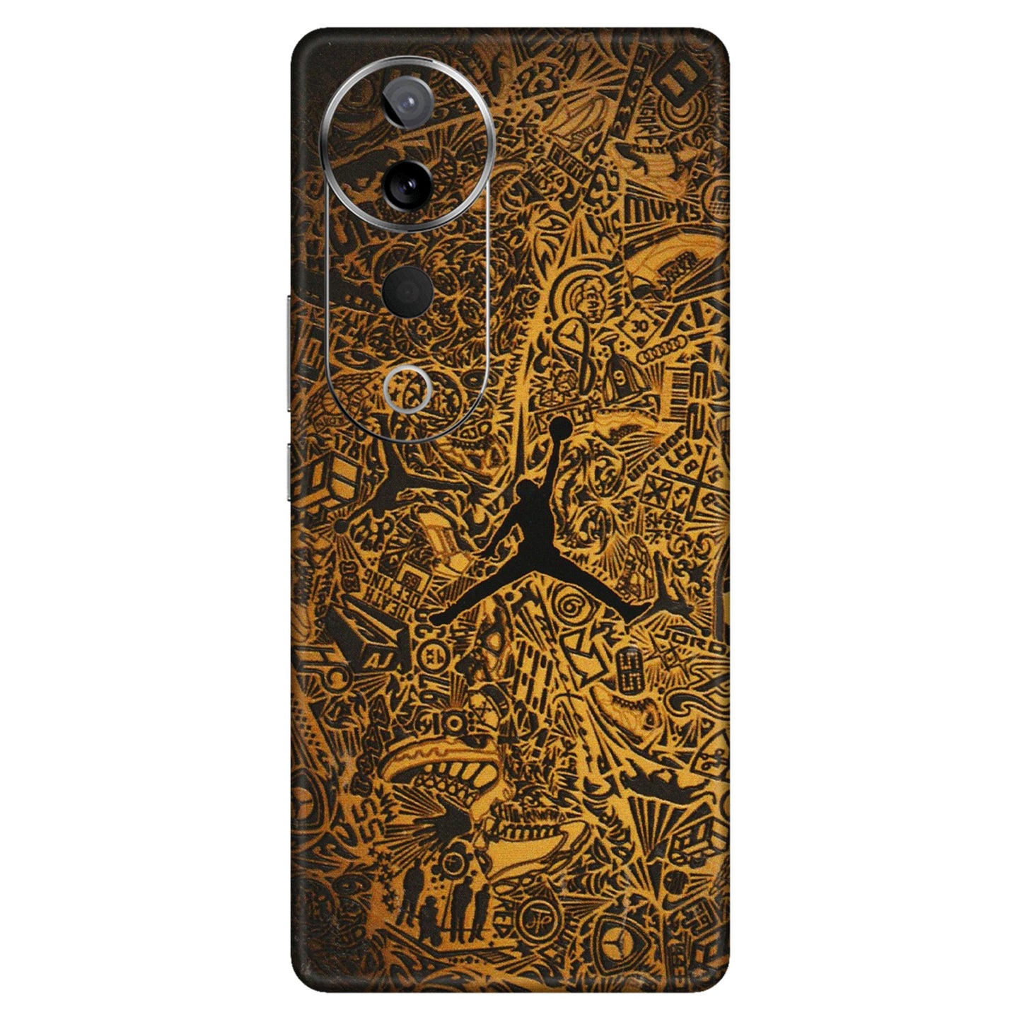 VIVO Z/V/X/T/U/S Series Phone Skins (All Models) - Premium Gold Basketball Player - 3D Embossed Finish (L-236) Vivo T3 Ultra (5G)
