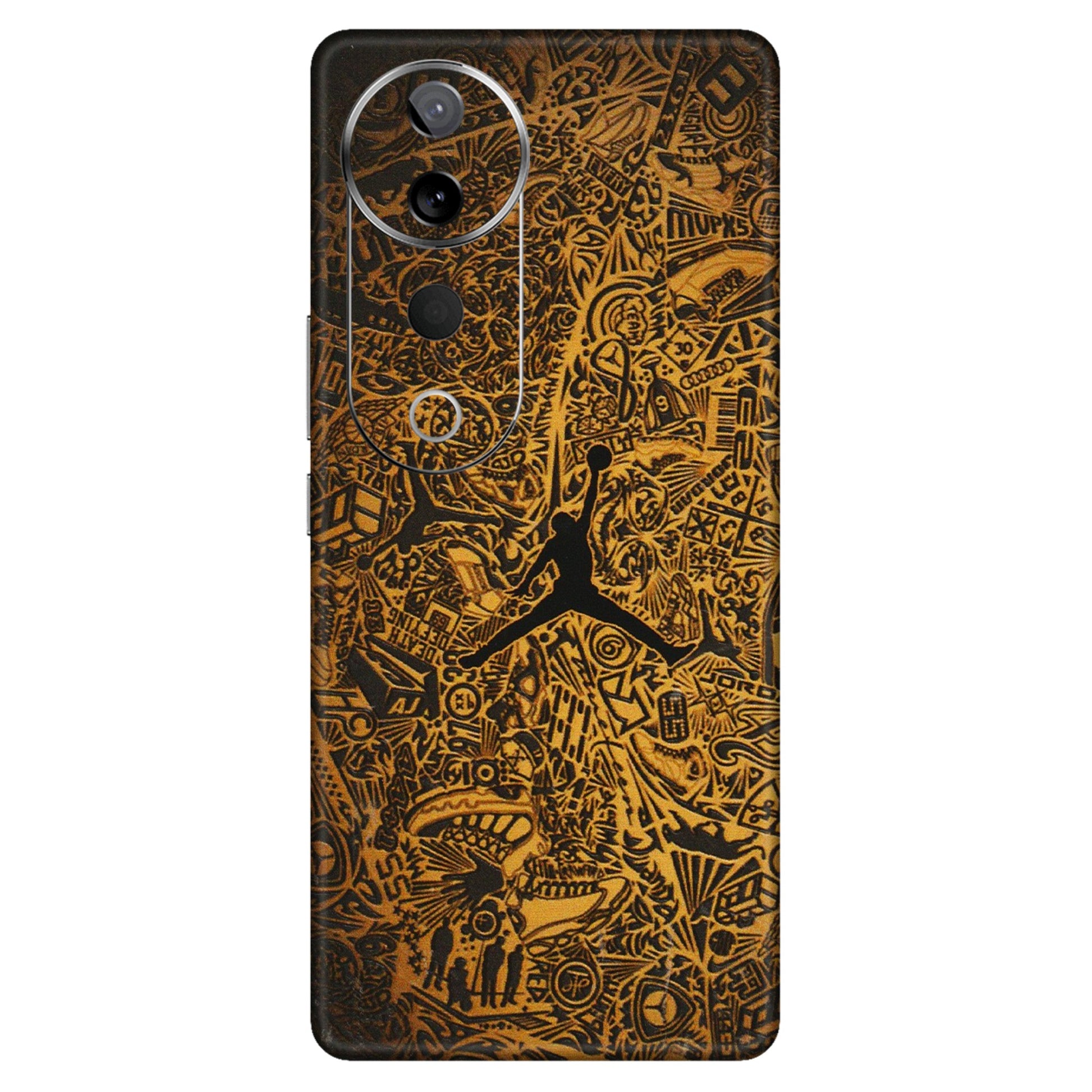 VIVO Z/V/X/T/U/S Series Phone Skins (All Models) - Premium Gold Basketball Player - 3D Embossed Finish (L-236) Vivo T3 Ultra (5G)