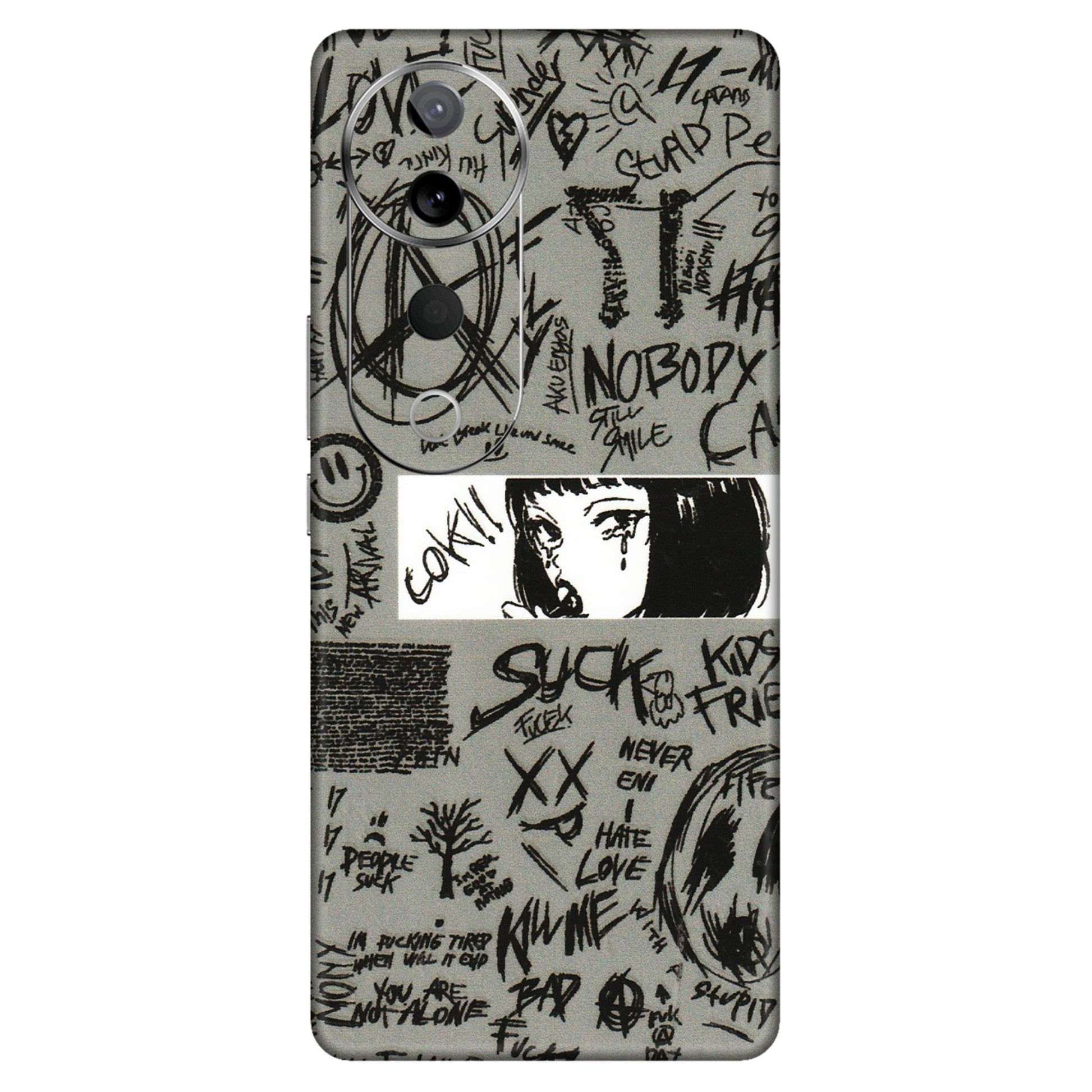 VIVO Z/V/X/T/U/S Series Phone Skins (All Models) - Never Have Love Anime - 3D Embossed Finish (L-260) Vivo T3 Ultra (5G)