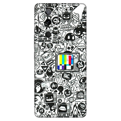 VIVO Z/V/X/T/U/S Series Phone Skins (All Models) - Doodles Positive Art - 3D Embossed Finish (L-263) Vivo T3 Ultra (5G)