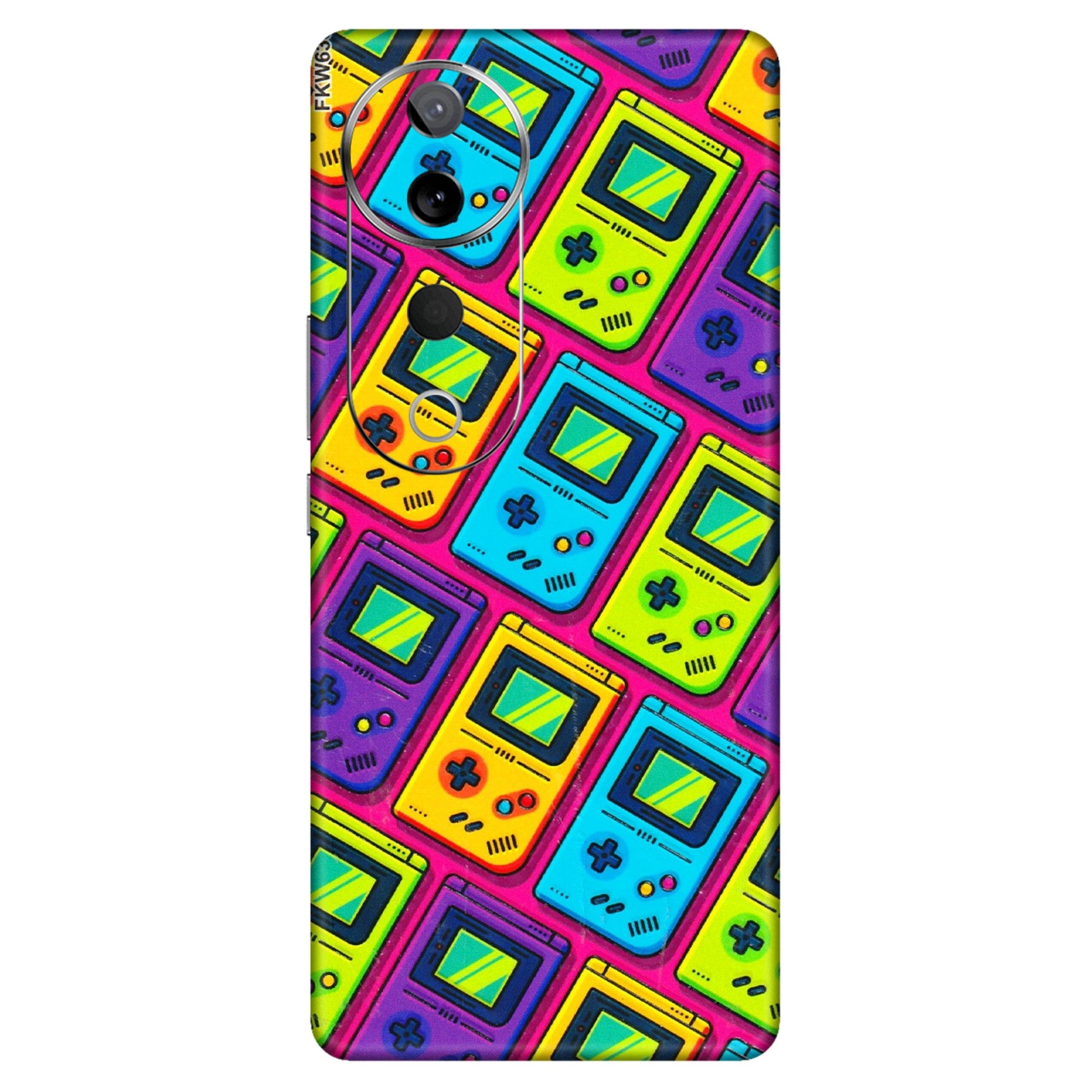VIVO Z/V/X/T/U/S Series Phone Skins (All Models) - Gameboy Colourful - 3D Embossed Finish (L-266) Vivo T3 Ultra (5G)