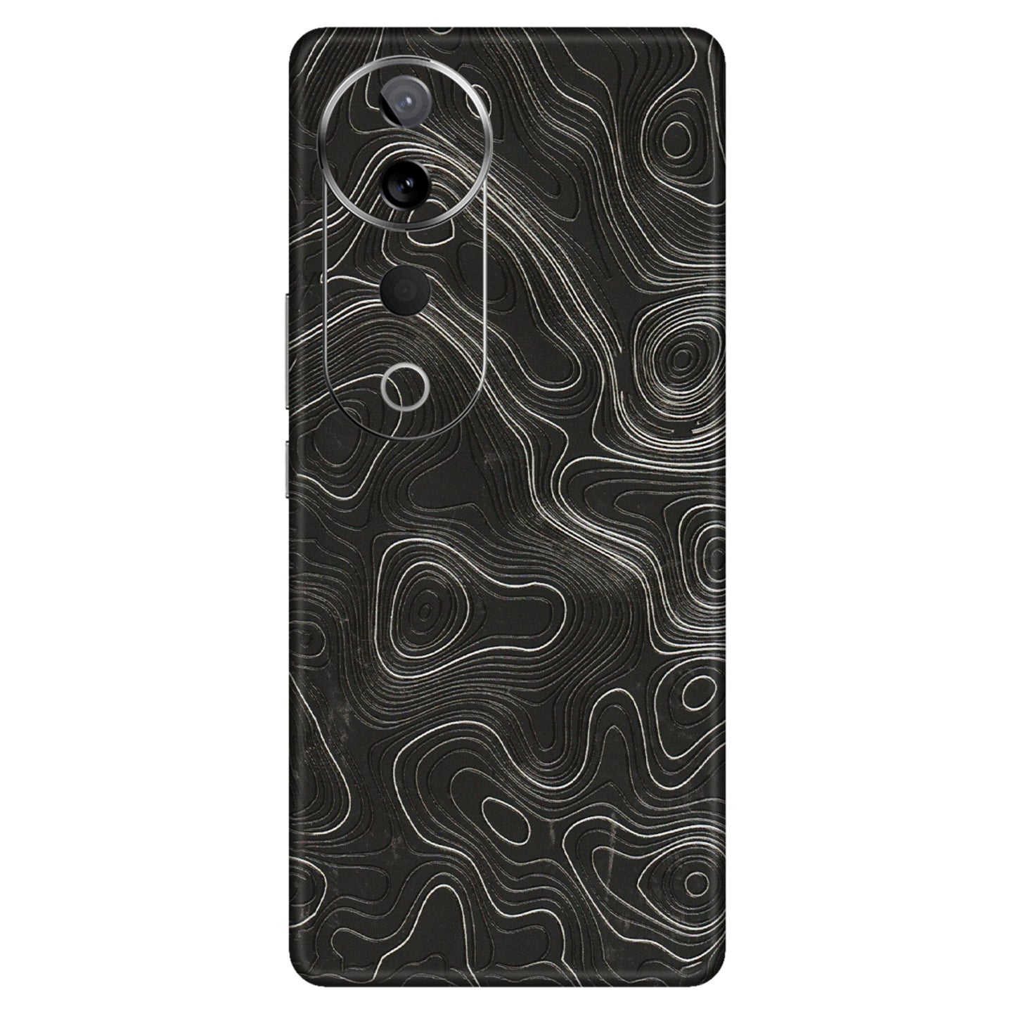 VIVO Z/V/X/T/U/S Series Phone Skins (All Models) - Abstract White Line Map - 3D Embossed Finish (L-269) Vivo T3 Ultra (5G)
