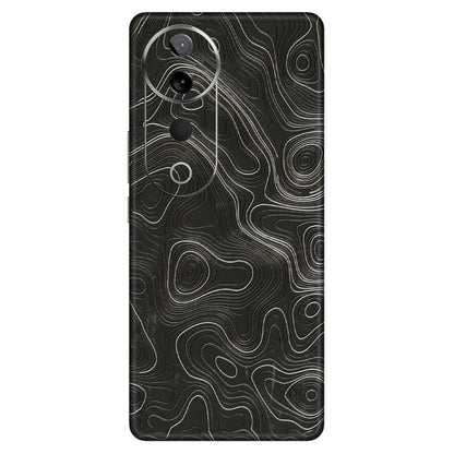 VIVO Z/V/X/T/U/S Series Phone Skins (All Models) - Abstract White Line Map - 3D Embossed Finish (L-269) Vivo T3 Ultra (5G)