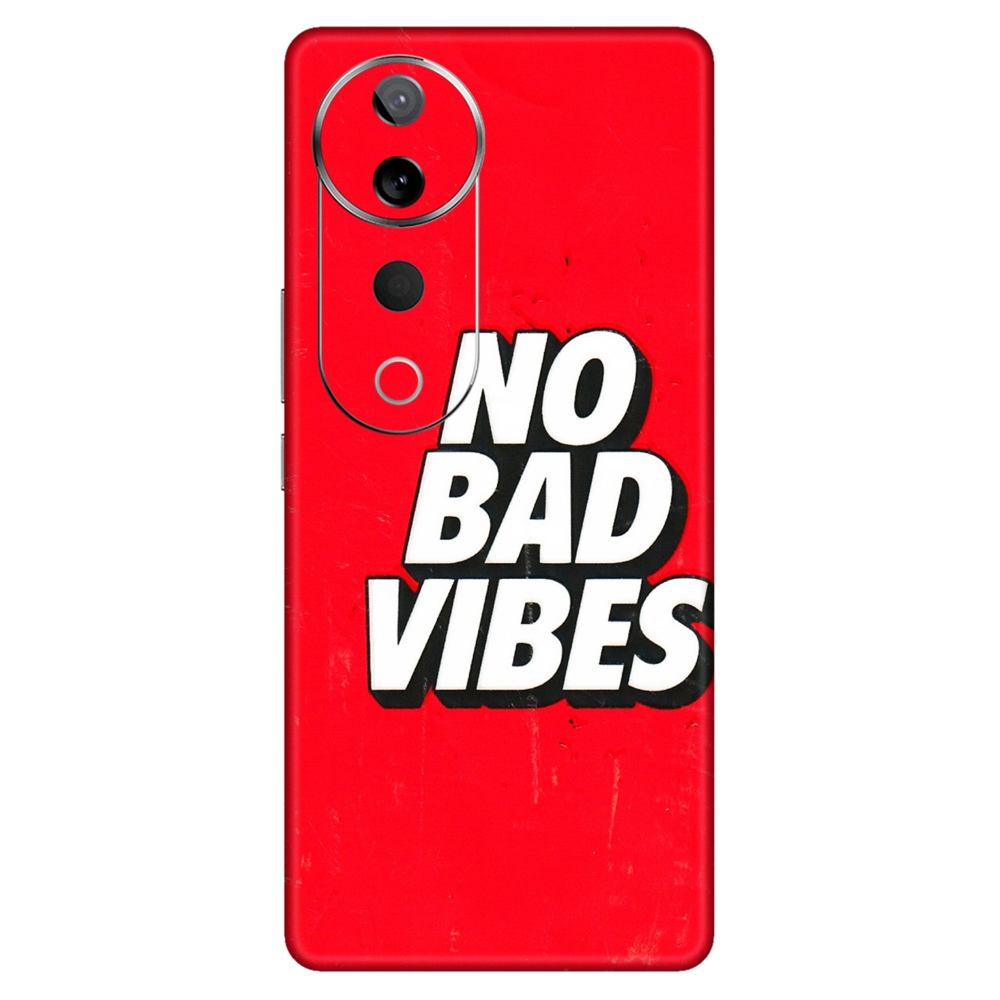 VIVO Z/V/X/T/U/S Series Phone Skins (All Models) - No Bad Vibes - 3D Embossed Finish (L-280) Vivo T3 Ultra (5G)