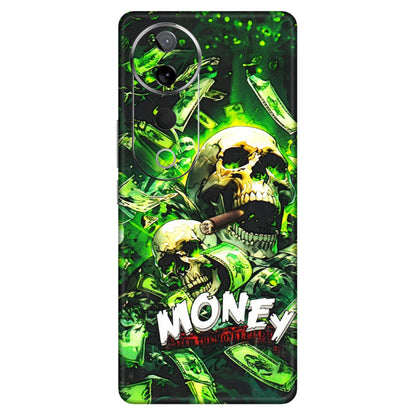 VIVO Z/V/X/T/U/S Series Phone Skins (All Models) - Skull Money - 3D Embossed Finish (L-303) Vivo T3 Ultra (5G)
