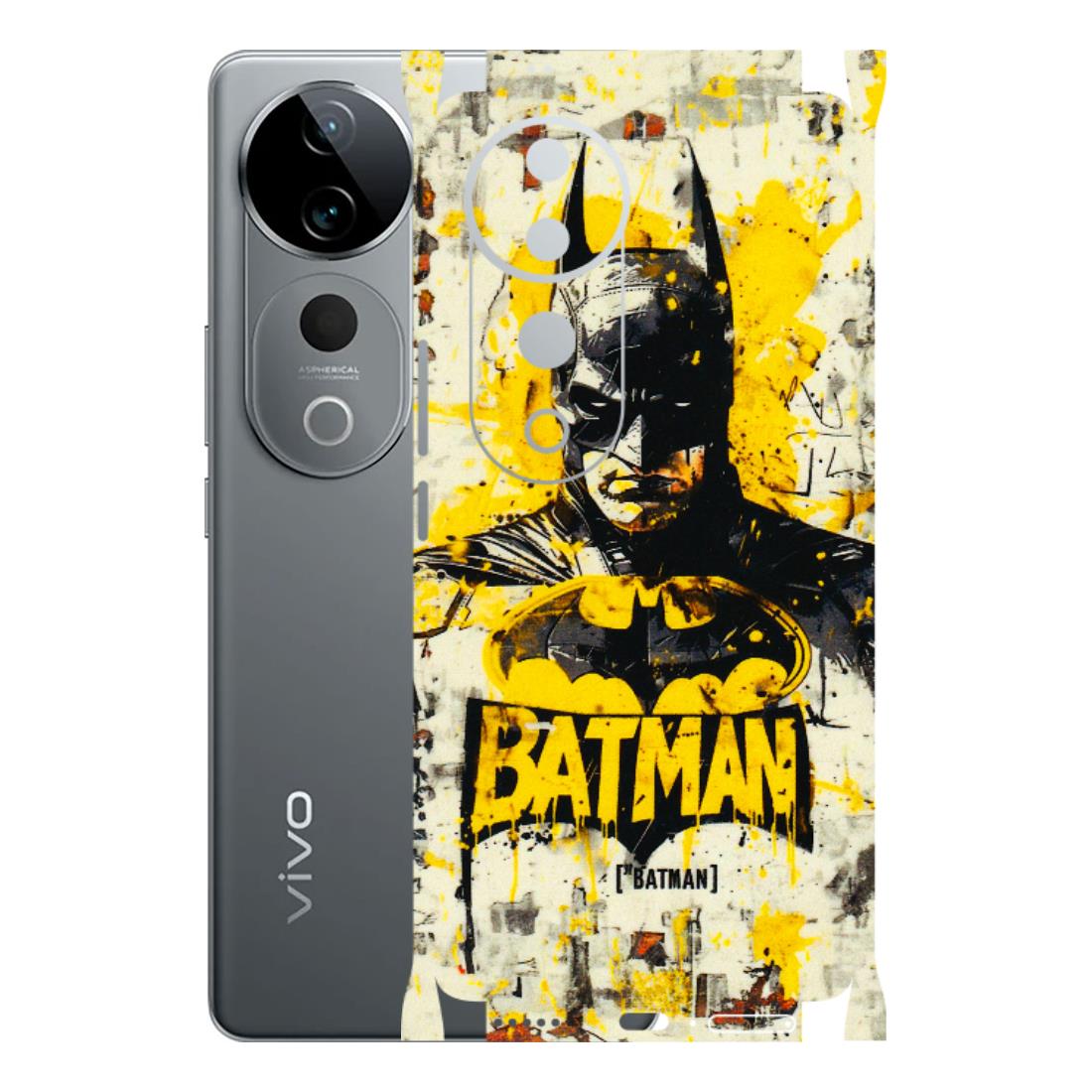 VIVO Z/V/X/T/U/S Series Phone Skins (All Models) - Batman Yellow BT - 3D Embossed Finish (L-304) Vivo T3 Ultra (5G)