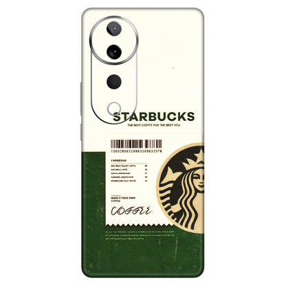 VIVO Z/V/X/T/U/S Series Phone Skins (All Models) - Starbucks Barcode - 3D Embossed Finish (L-308) Vivo T3 Ultra (5G)