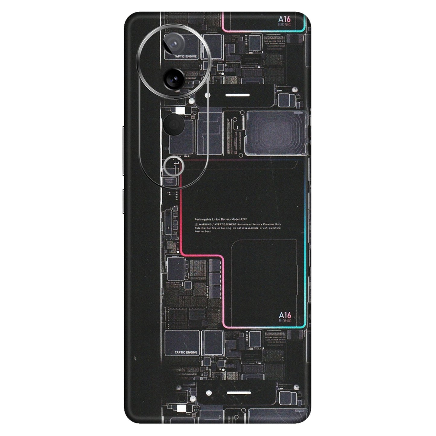 VIVO Z/V/X/T/U/S Series Phone Skins (All Models) - Motherboard Circuit Layout - Matte Finish (M-117) Vivo T3 Ultra (5G)