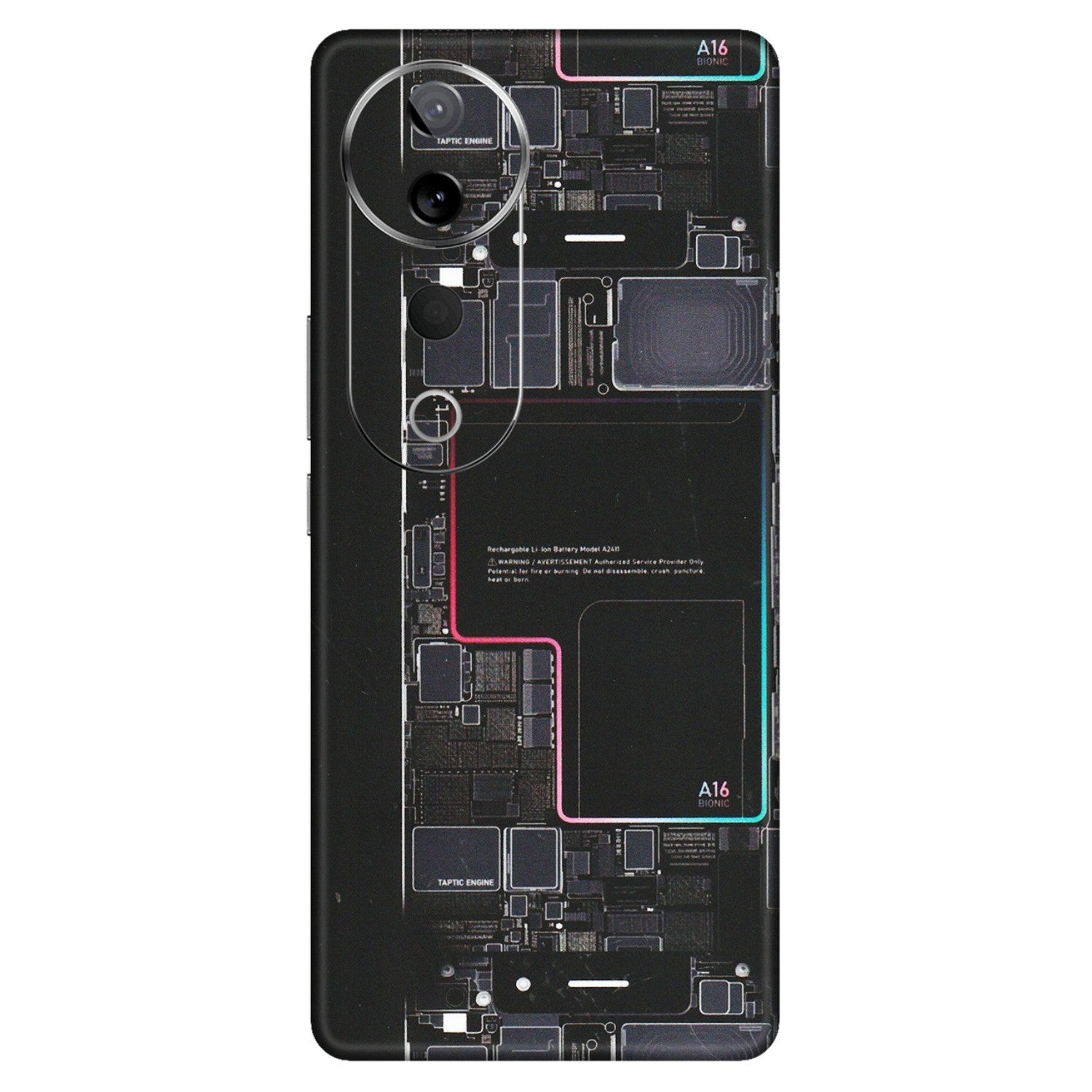 VIVO Z/V/X/T/U/S Series Phone Skins (All Models) - Motherboard Circuit Layout - Matte Finish (M-117) Vivo T3 Ultra (5G)