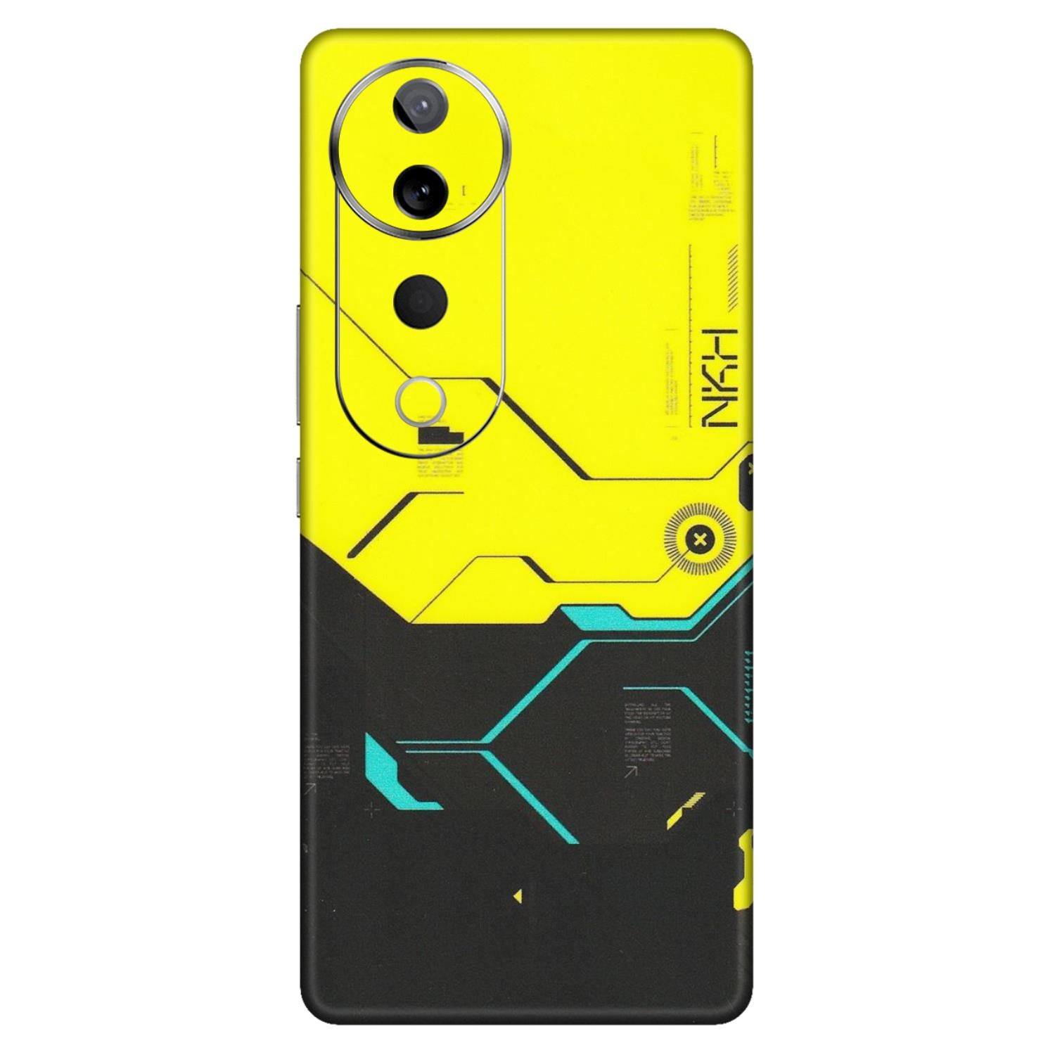 VIVO Z/V/X/T/U/S Series Phone Skins (All Models) - Black Yellow Technica - Matte Finish (M-53) Vivo T3 Ultra (5G)