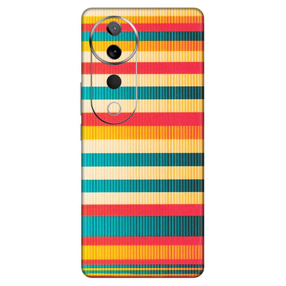 VIVO Z/V/X/T/U/S Series Phone Skins (All Models) - Colourful Stripes Soothing Effect - Matte Finish (M-86) Vivo T3 Ultra (5G)