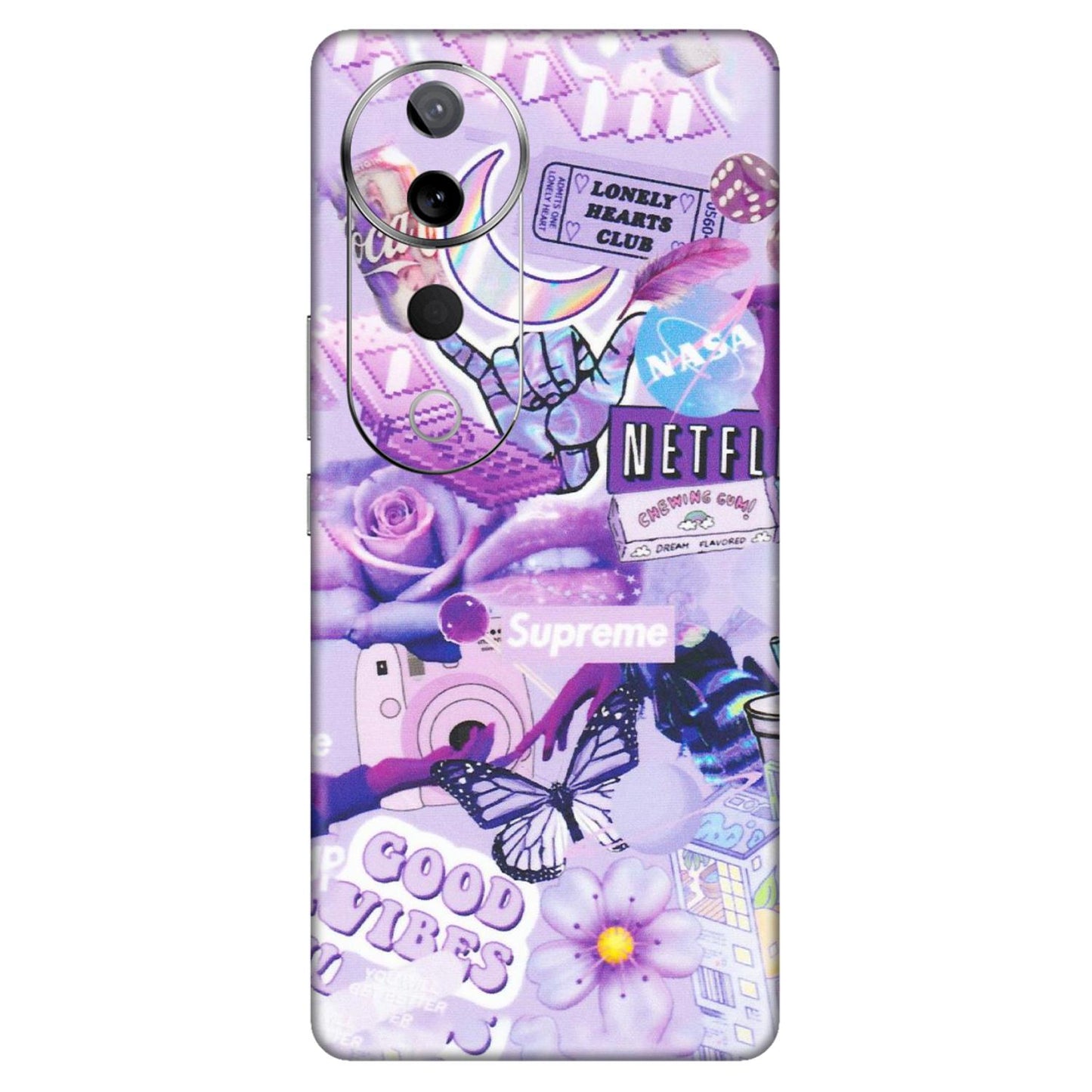 VIVO Z/V/X/T/U/S Series Phone Skins (All Models) - Supreme Purple Magic - Matte Finish (M-88) Vivo T3 Ultra (5G)