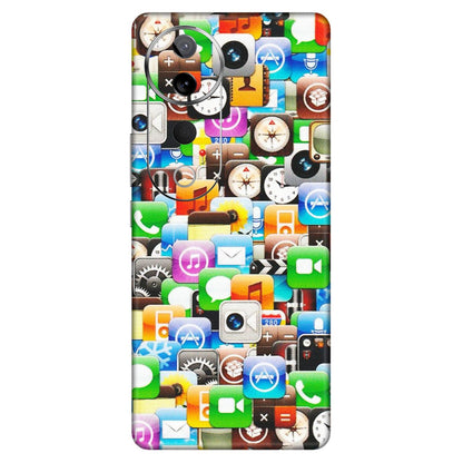 VIVO Z/V/X/T/U/S Series Phone Skins (All Models) - All Apple Icons - Matte Finish (M-93) Vivo T3 Ultra (5G)