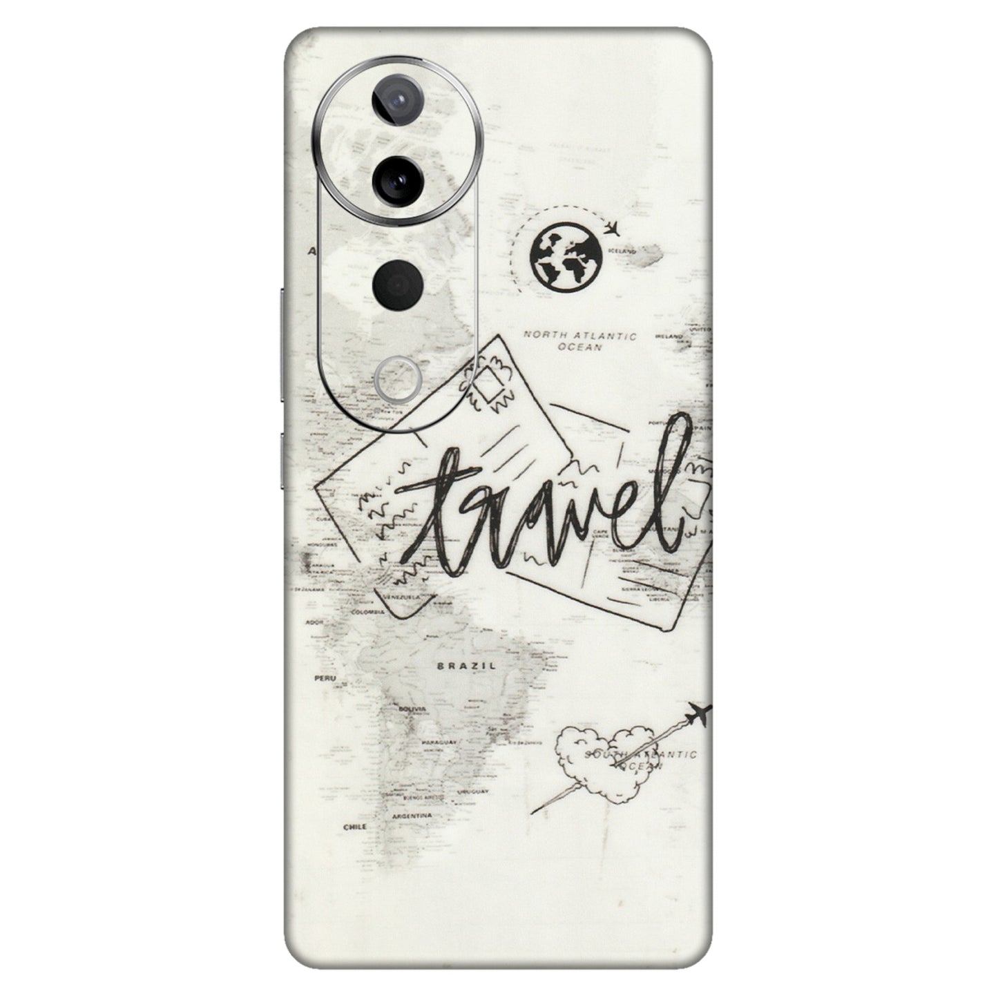 VIVO Z/V/X/T/U/S Series Phone Skins (All Models) - Travel Ticket - Transparent Finish (T-06) Vivo T3 Ultra (5G)