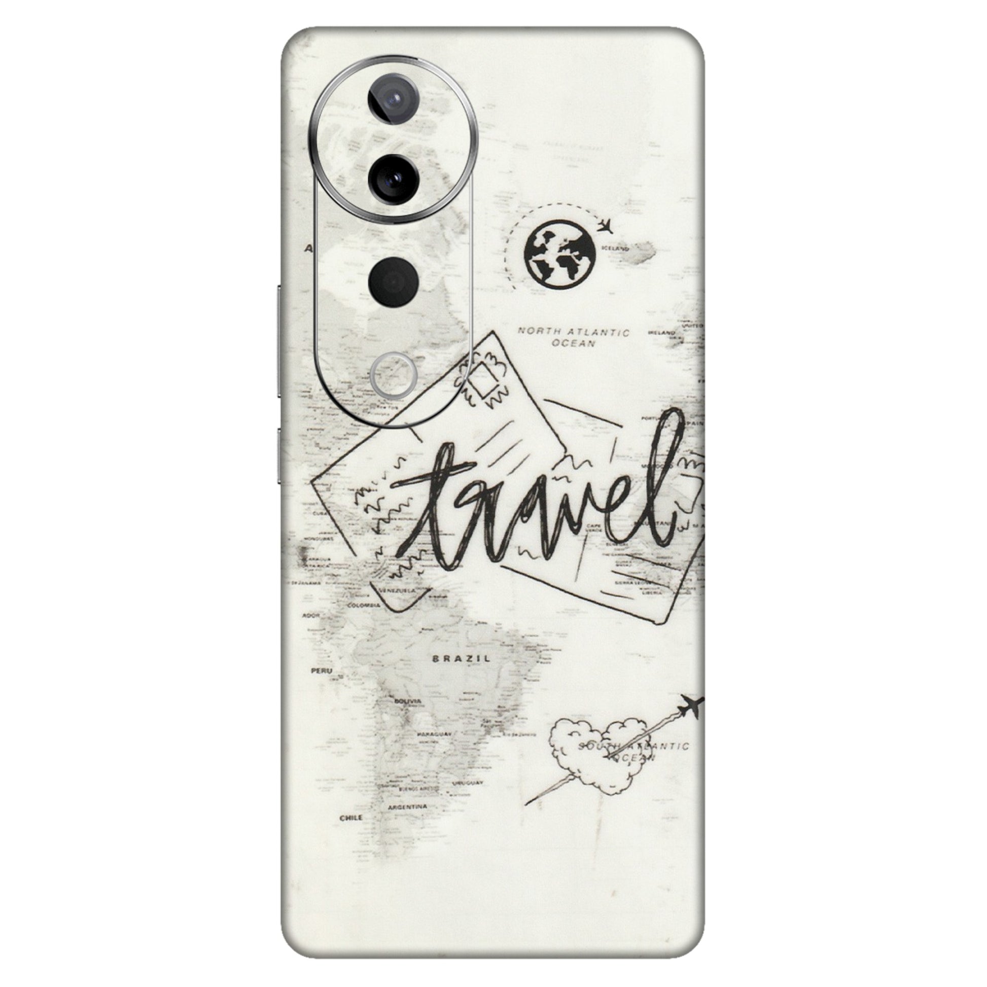 VIVO Z/V/X/T/U/S Series Phone Skins (All Models) - Travel Ticket - Transparent Finish (T-06) Vivo T3 Ultra (5G)