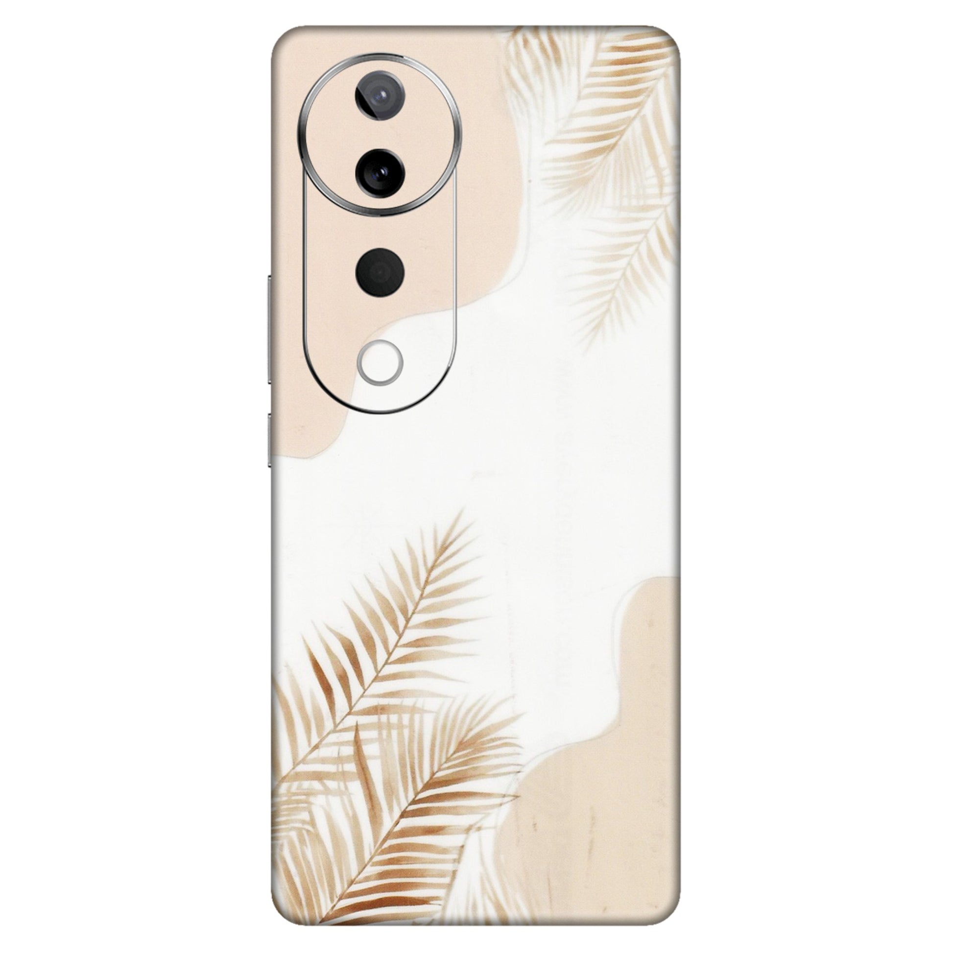 VIVO Z/V/X/T/U/S Series Phone Skins (All Models) - Gold Petals Abstract - Transparent Finish (T-08) Vivo T3 Ultra (5G)