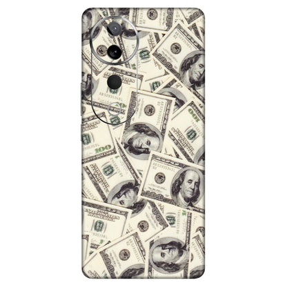 VIVO Z/V/X/T/U/S Series Phone Skins (All Models) - Dollar Lover - Transparent Finish (T-17) Vivo T3 Ultra (5G)