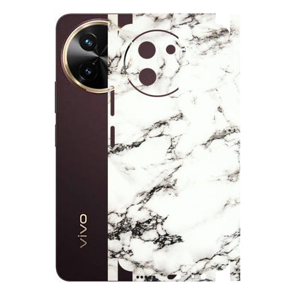 VIVO Z/V/X/T/U/S Series Phone Skins (All Models) - Black and White Marble Texture - 3D Embossed Finish (L-124) Vivo T3 X (5G)