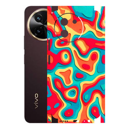 VIVO Z/V/X/T/U/S Series Phone Skins (All Models) - Abstract Swirl - 3D Embossed Finish (L-150) Vivo T3 X (5G)