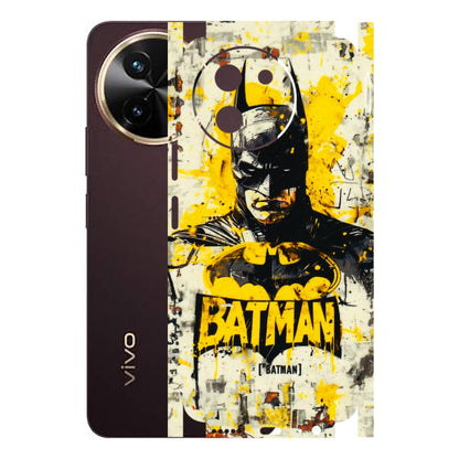 VIVO Z/V/X/T/U/S Series Phone Skins (All Models) - Batman Yellow BT - 3D Embossed Finish (L-304) Vivo T3 X (5G)