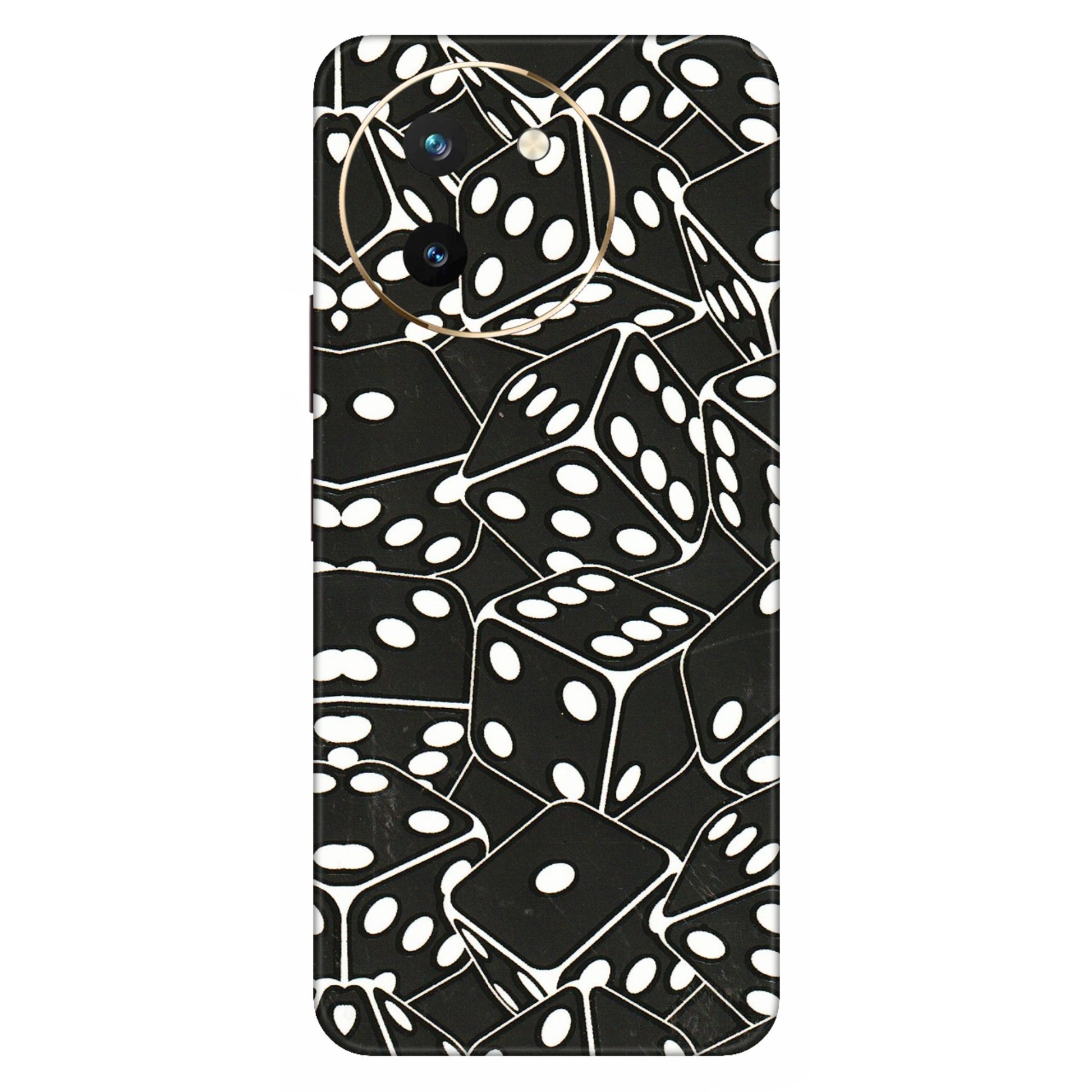 VIVO Z/V/X/T/U/S Series Phone Skins (All Models) - Big Black Dices - 3D Embossed Finish (L-106) Vivo T3 X (5G)
