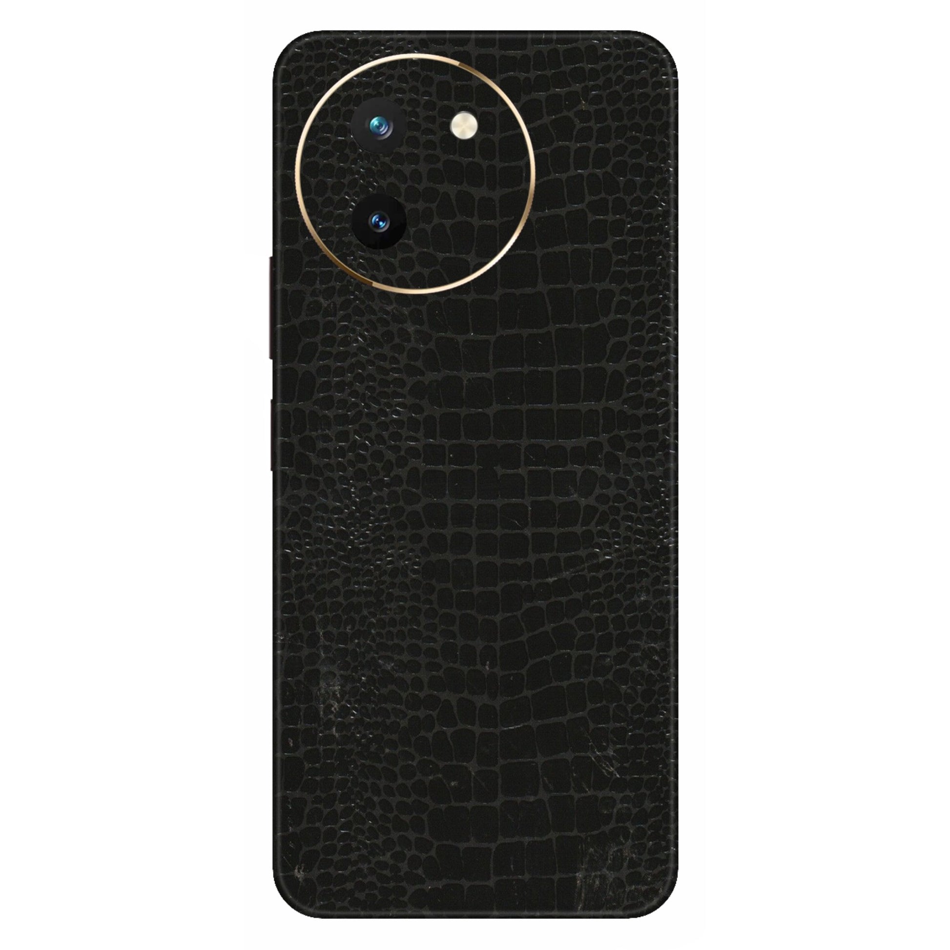 VIVO Z/V/X/T/U/S Series Phone Skins (All Models) - Snake Leather Black - 3D Embossed Finish (L-107) Vivo T3 X (5G)