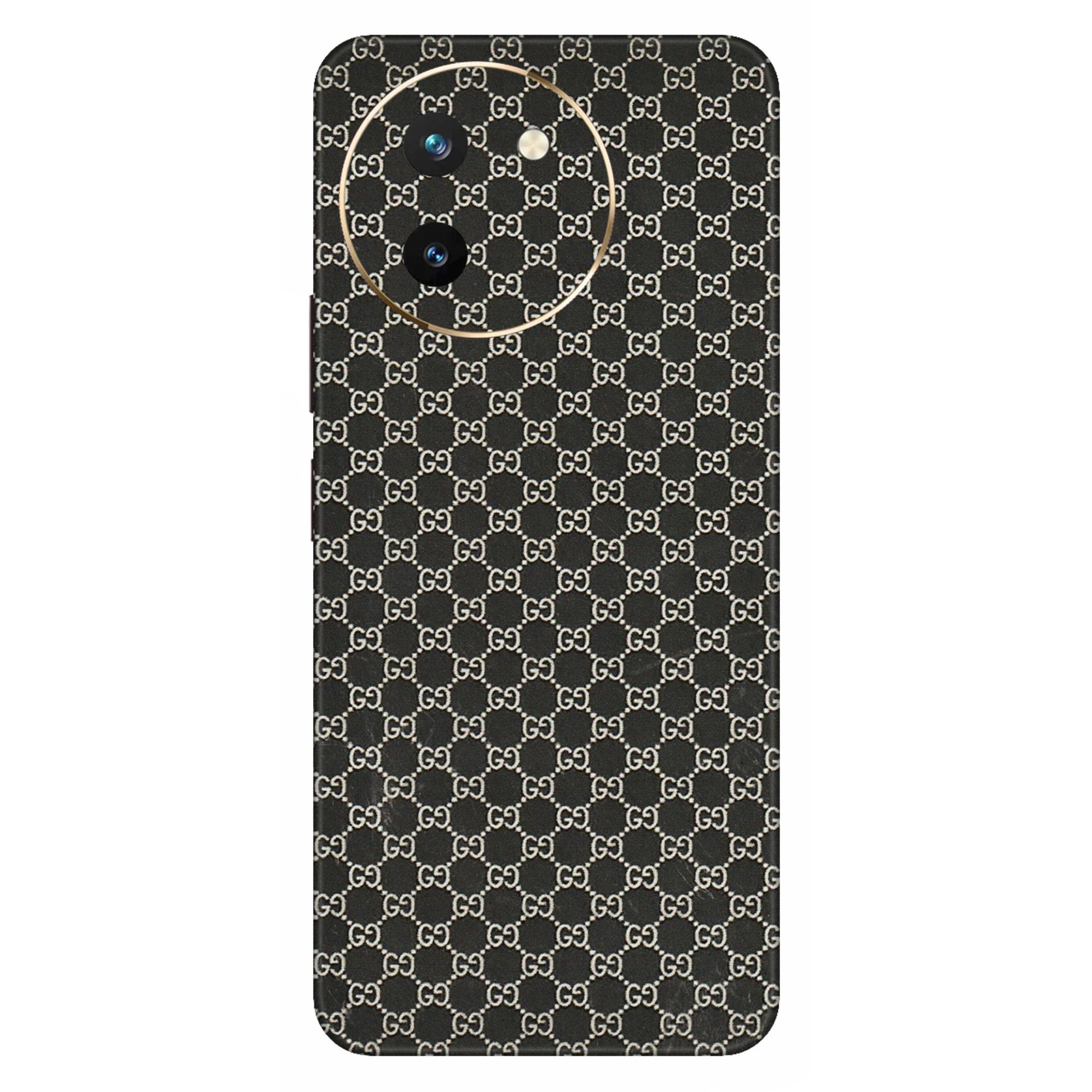 VIVO Z/V/X/T/U/S Series Phone Skins (All Models) - Black G Print - 3D Embossed Finish (L-109) Vivo T3 X (5G)