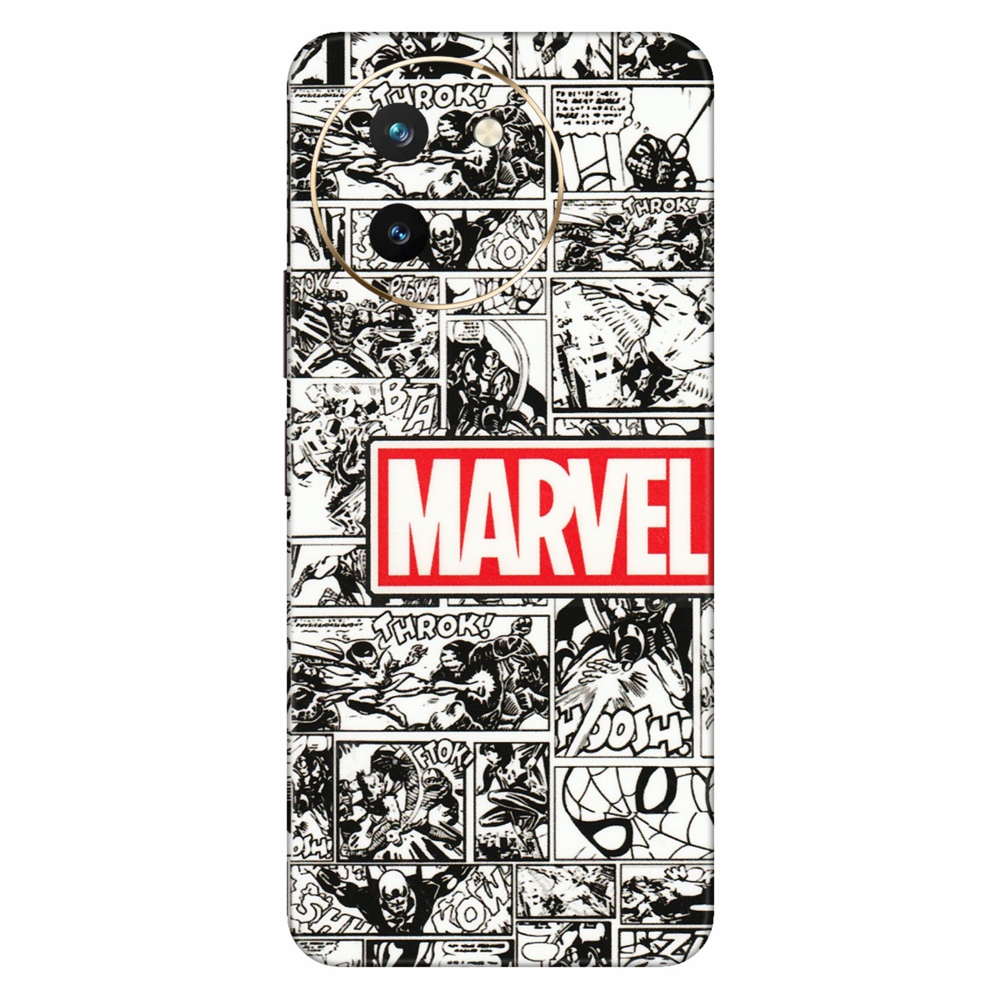 VIVO Z/V/X/T/U/S Series Phone Skins (All Models) - Marvel Comic - 3D Embossed Finish (L-171) Vivo T3 X (5G)