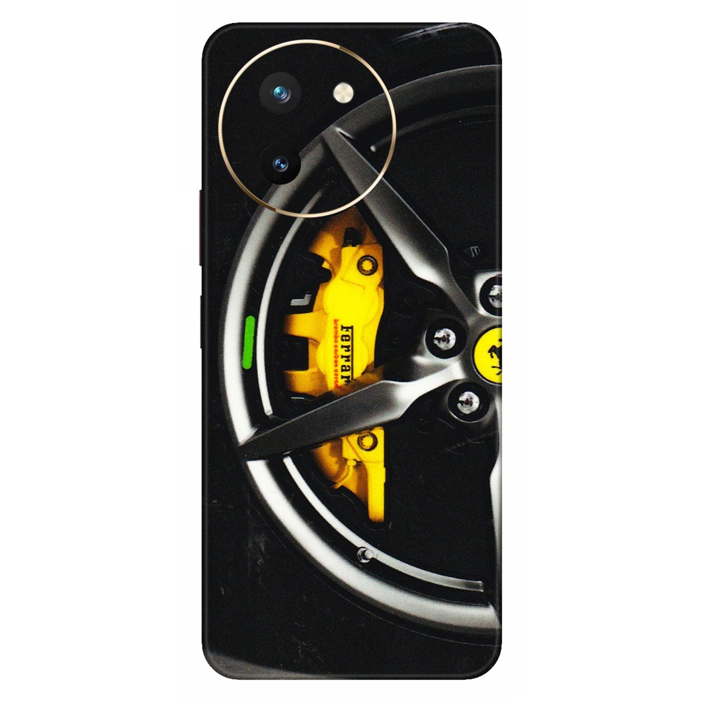 VIVO Z/V/X/T/U/S Series Phone Skins (All Models) - Ferrari Wheel Alloy - 3D Embossed Finish (L-173) Vivo T3 X (5G)
