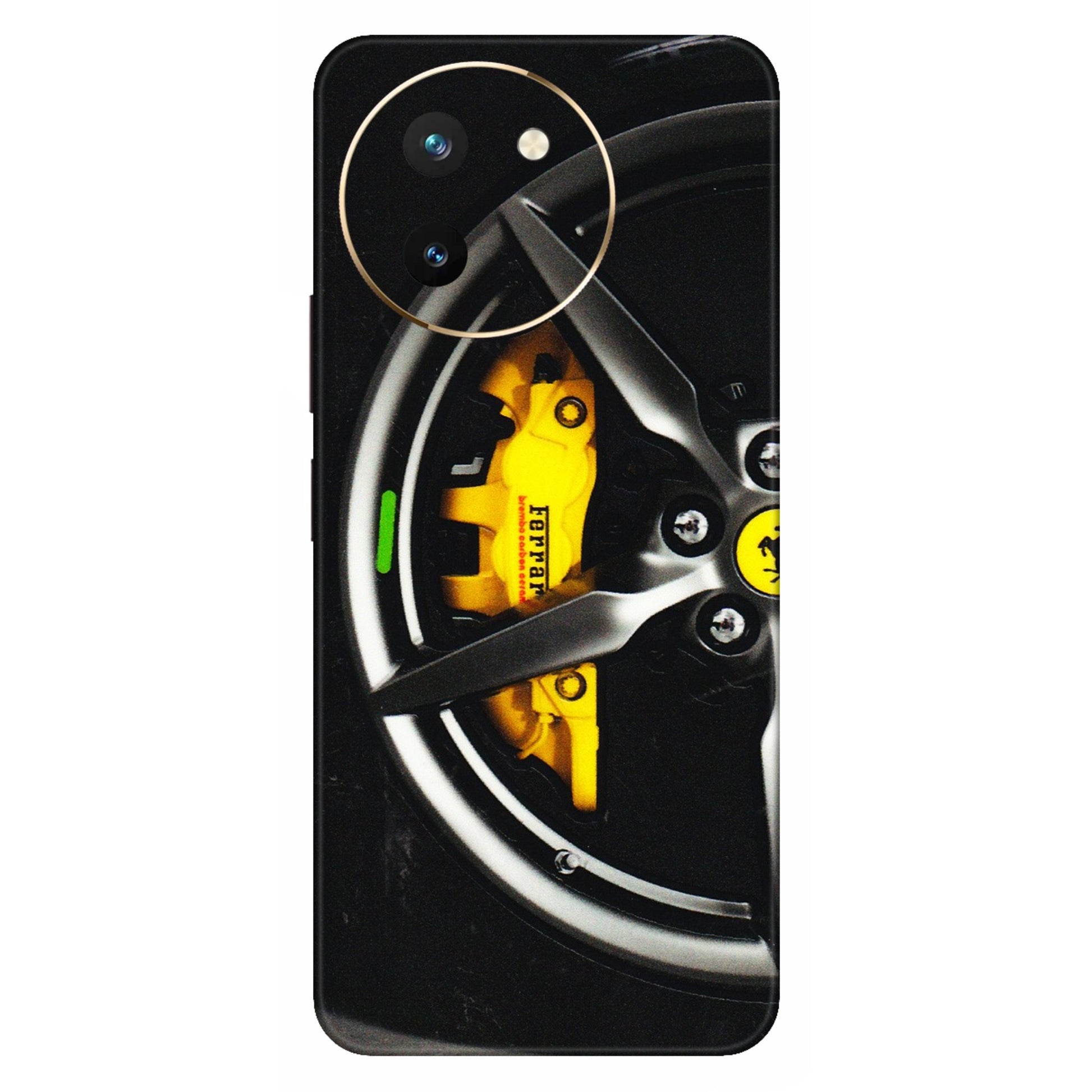 VIVO Z/V/X/T/U/S Series Phone Skins (All Models) - Ferrari Wheel Alloy - 3D Embossed Finish (L-173) Vivo T3 X (5G)
