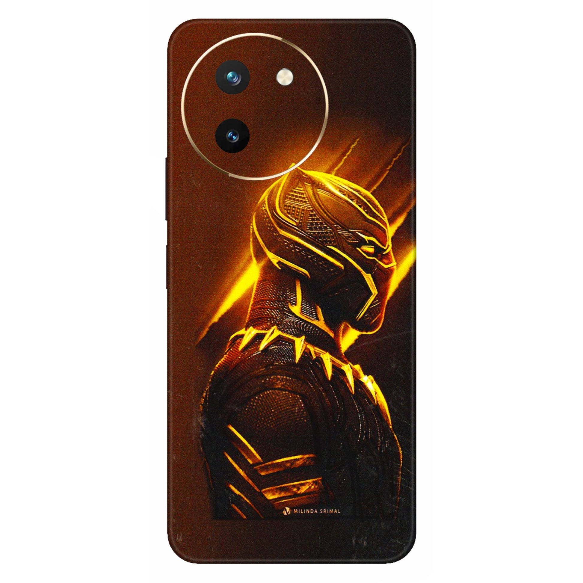 VIVO Z/V/X/T/U/S Series Phone Skins (All Models) - Gold Black Panther - 3D Embossed Finish (L-181) Vivo T3 X (5G)