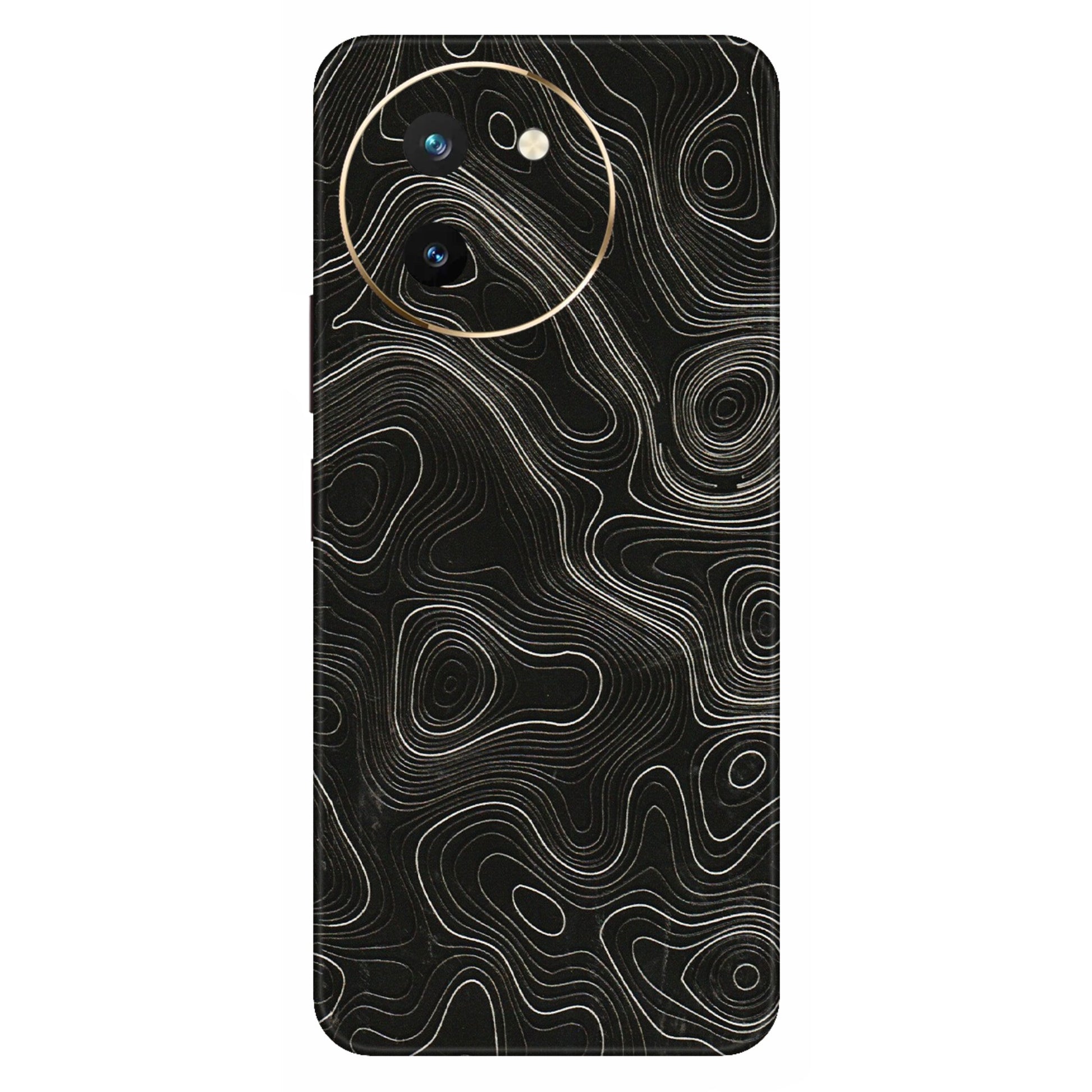 VIVO Z/V/X/T/U/S Series Phone Skins (All Models) - Black Swirl - 3D Embossed Finish (L-196) Vivo T3 X (5G)