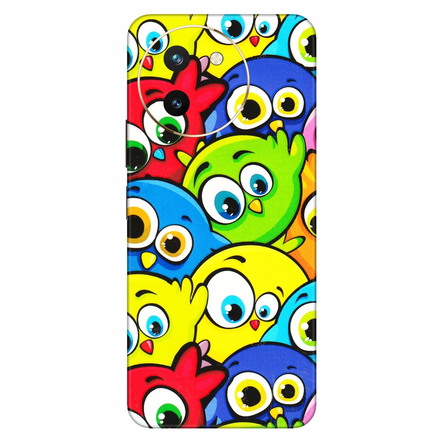 VIVO Z/V/X/T/U/S Series Phone Skins (All Models) - Cute Fluffy Birds - 3D Embossed Finish (L-213) Vivo T3 X (5G)