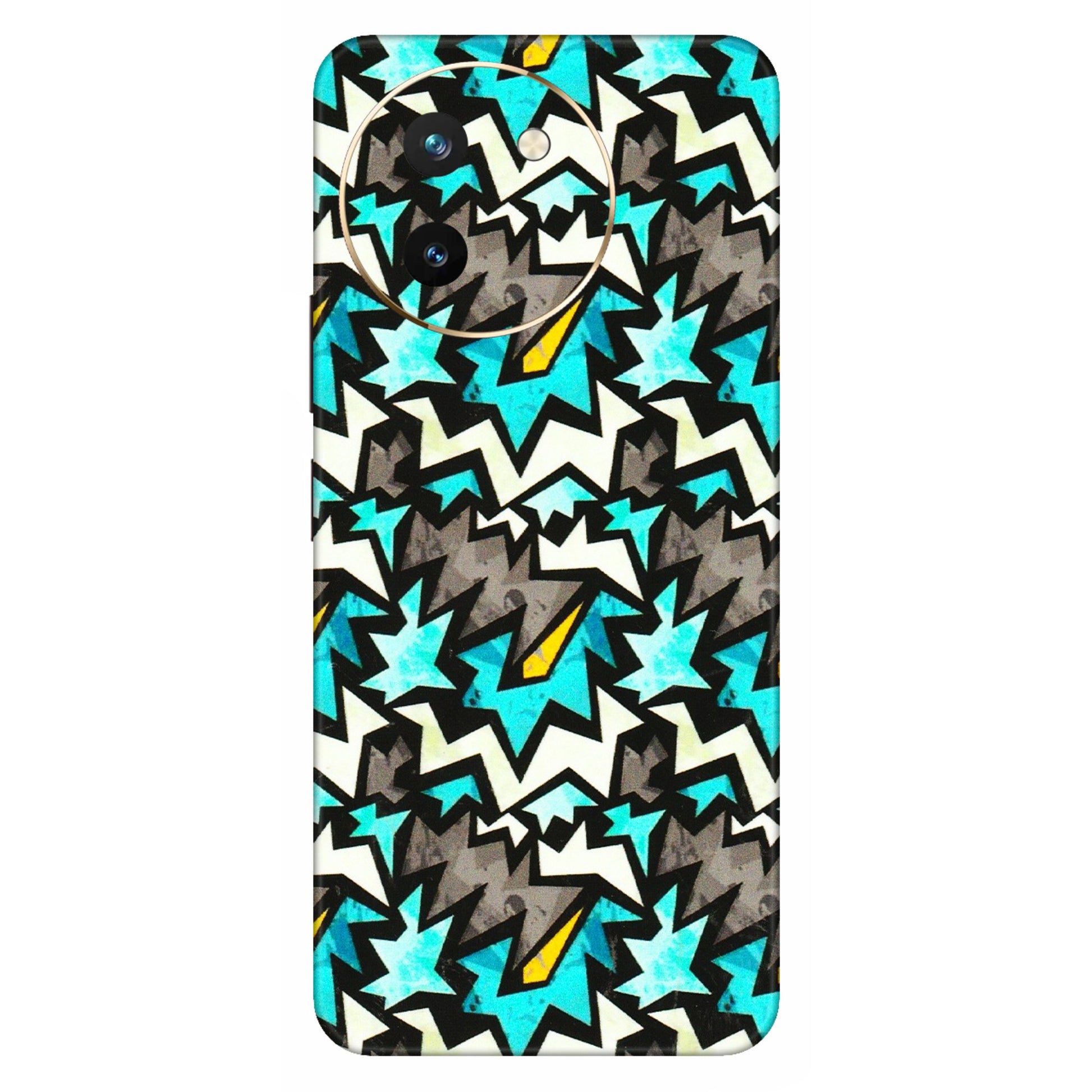 VIVO Z/V/X/T/U/S Series Phone Skins (All Models) - Funky Zig Zag - 3D Embossed Finish (L-223) Vivo T3 X (5G)