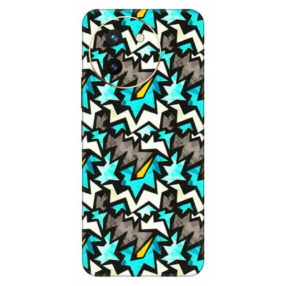 VIVO Z/V/X/T/U/S Series Phone Skins (All Models) - Funky Zig Zag - 3D Embossed Finish (L-223) Vivo T3 X (5G)