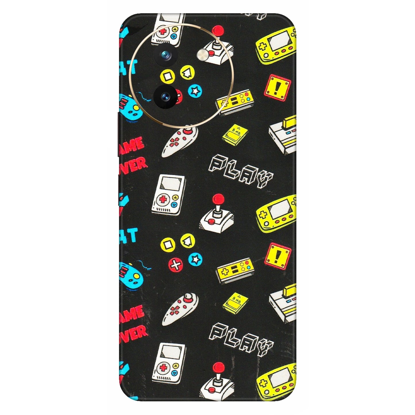 VIVO Z/V/X/T/U/S Series Phone Skins (All Models) - Gaming Doodles - 3D Embossed Finish (L-224) Vivo T3 X (5G)