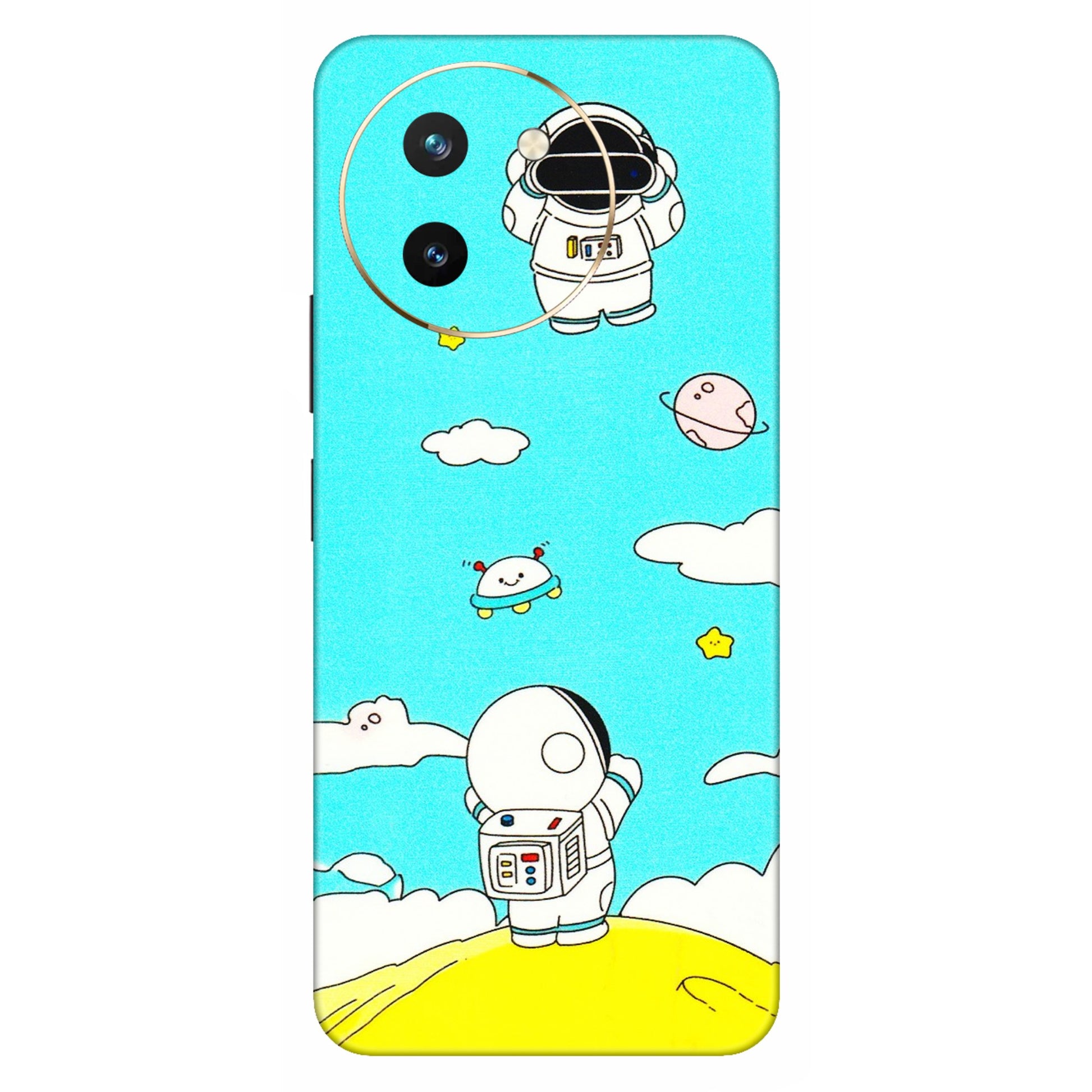 VIVO Z/V/X/T/U/S Series Phone Skins (All Models) - Blue Skies Astro Float - 3D Embossed Finish (L-230) Vivo T3 X (5G)