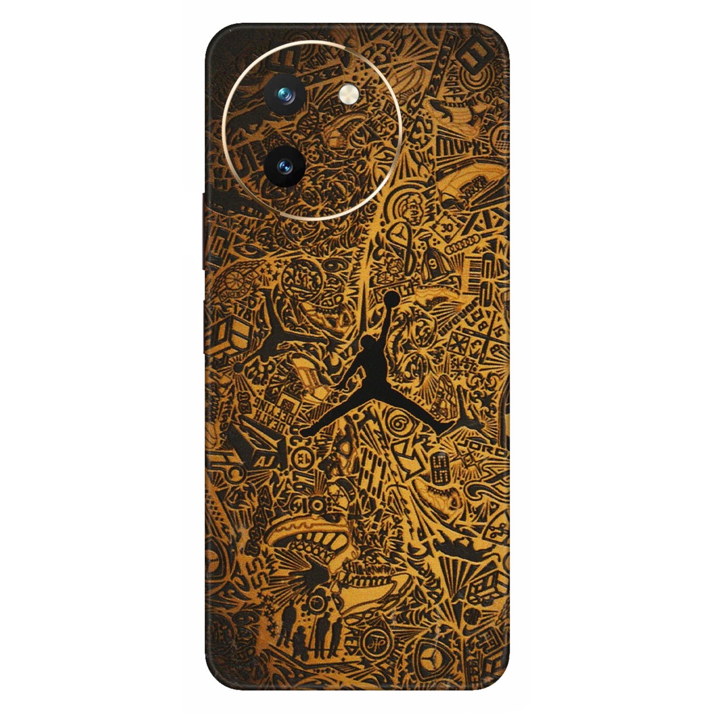 VIVO Z/V/X/T/U/S Series Phone Skins (All Models) - Premium Gold Basketball Player - 3D Embossed Finish (L-236) Vivo T3 X (5G)