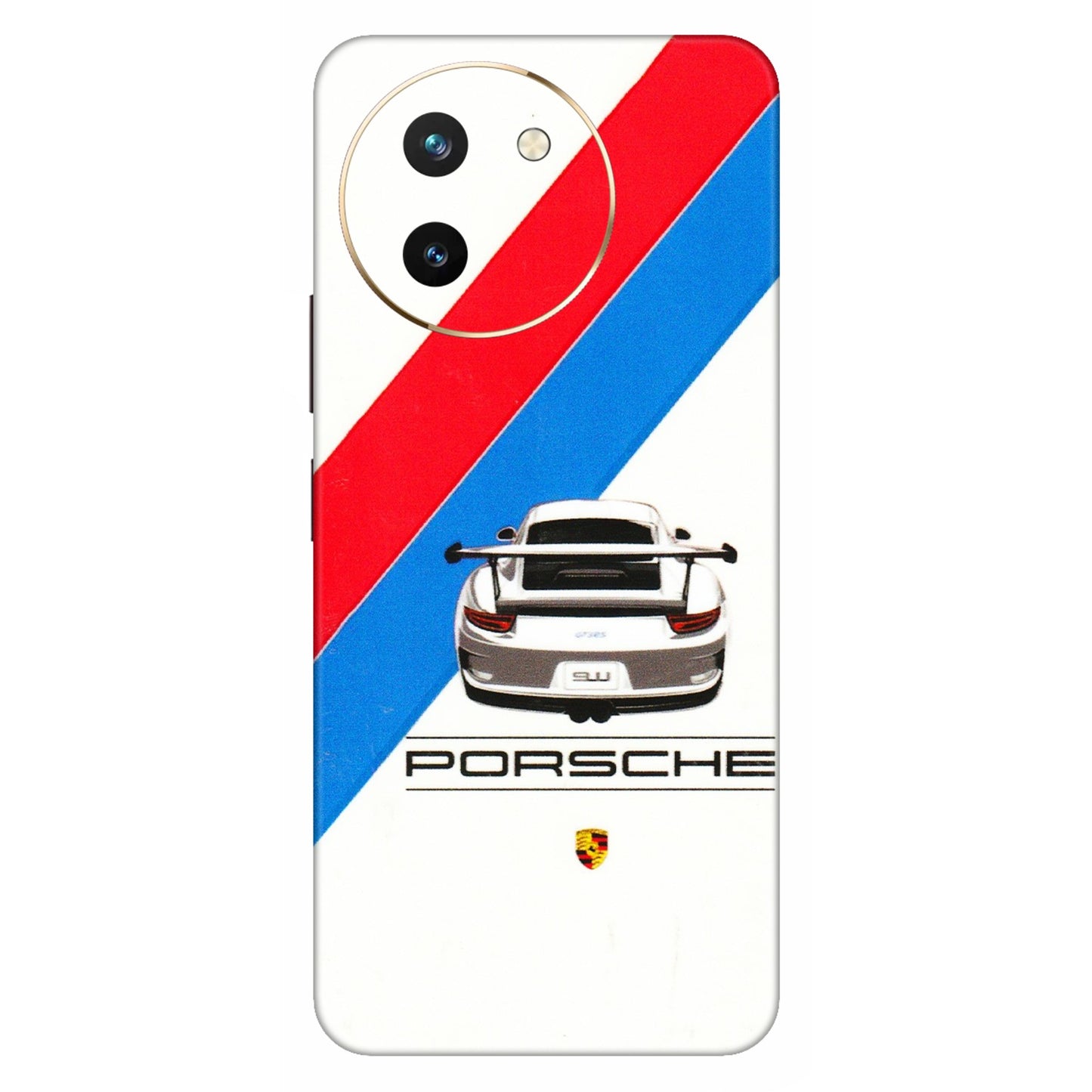 VIVO Z/V/X/T/U/S Series Phone Skins (All Models) - Porche Car Sober Logo - 3D Embossed Finish (L-248) Vivo T3 X (5G)