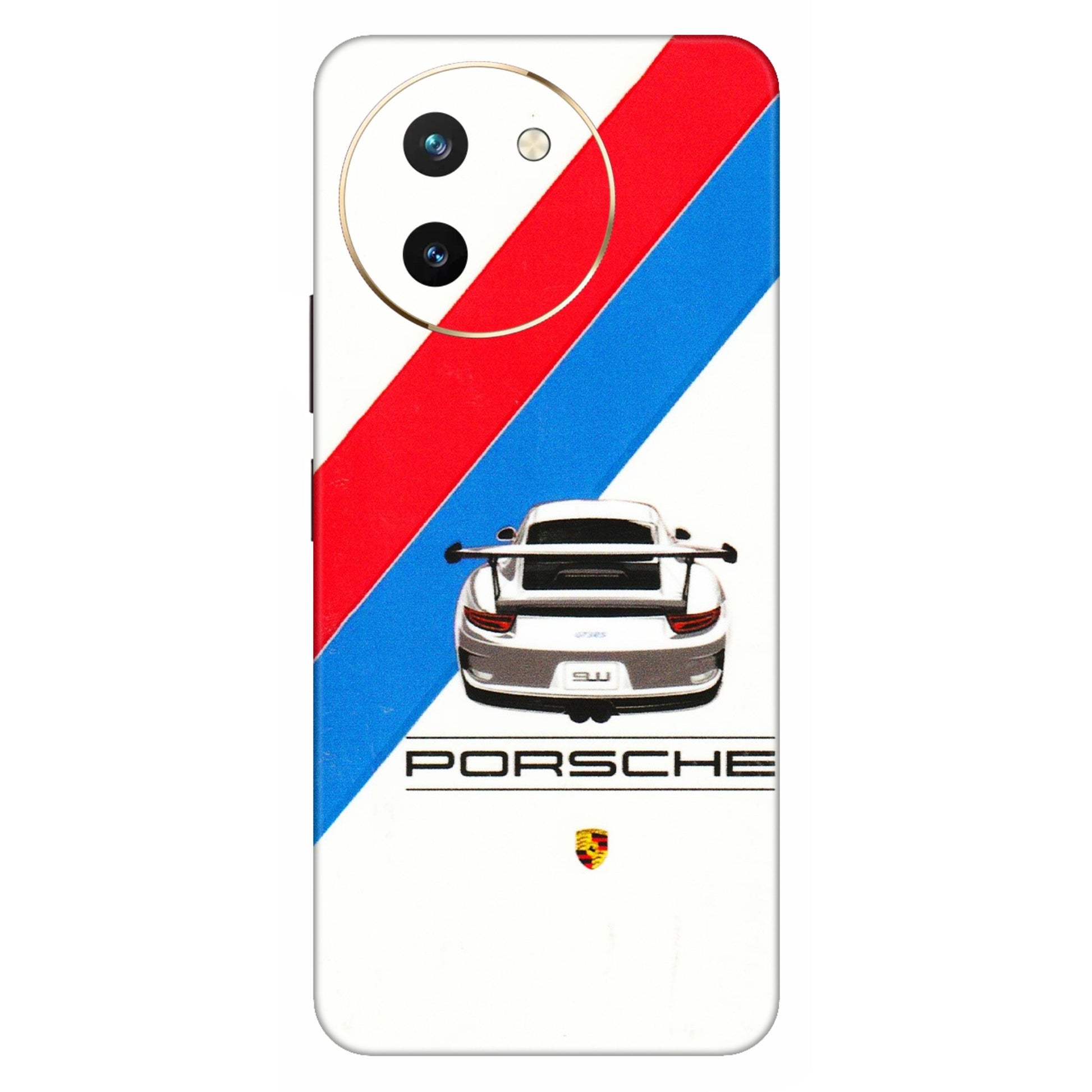 VIVO Z/V/X/T/U/S Series Phone Skins (All Models) - Porche Car Sober Logo - 3D Embossed Finish (L-248) Vivo T3 X (5G)