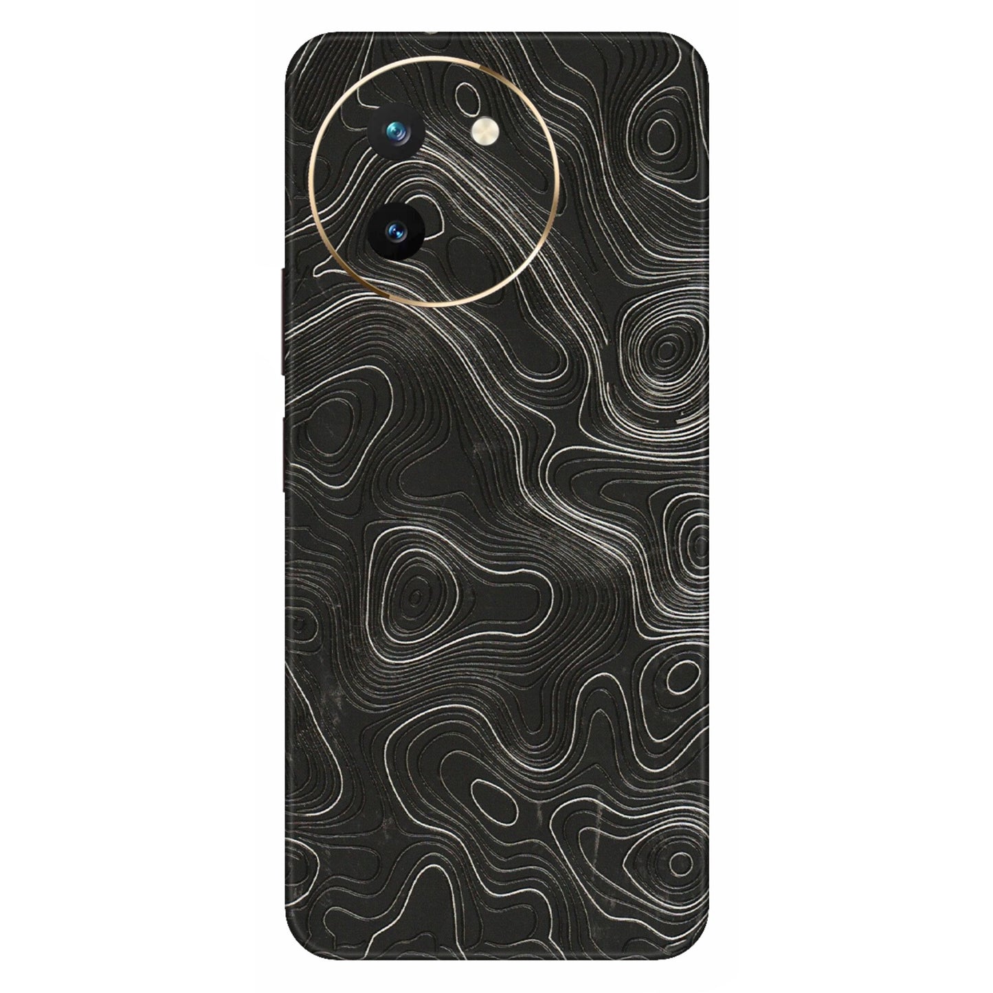 VIVO Z/V/X/T/U/S Series Phone Skins (All Models) - Abstract White Line Map - 3D Embossed Finish (L-269) Vivo T3 X (5G)