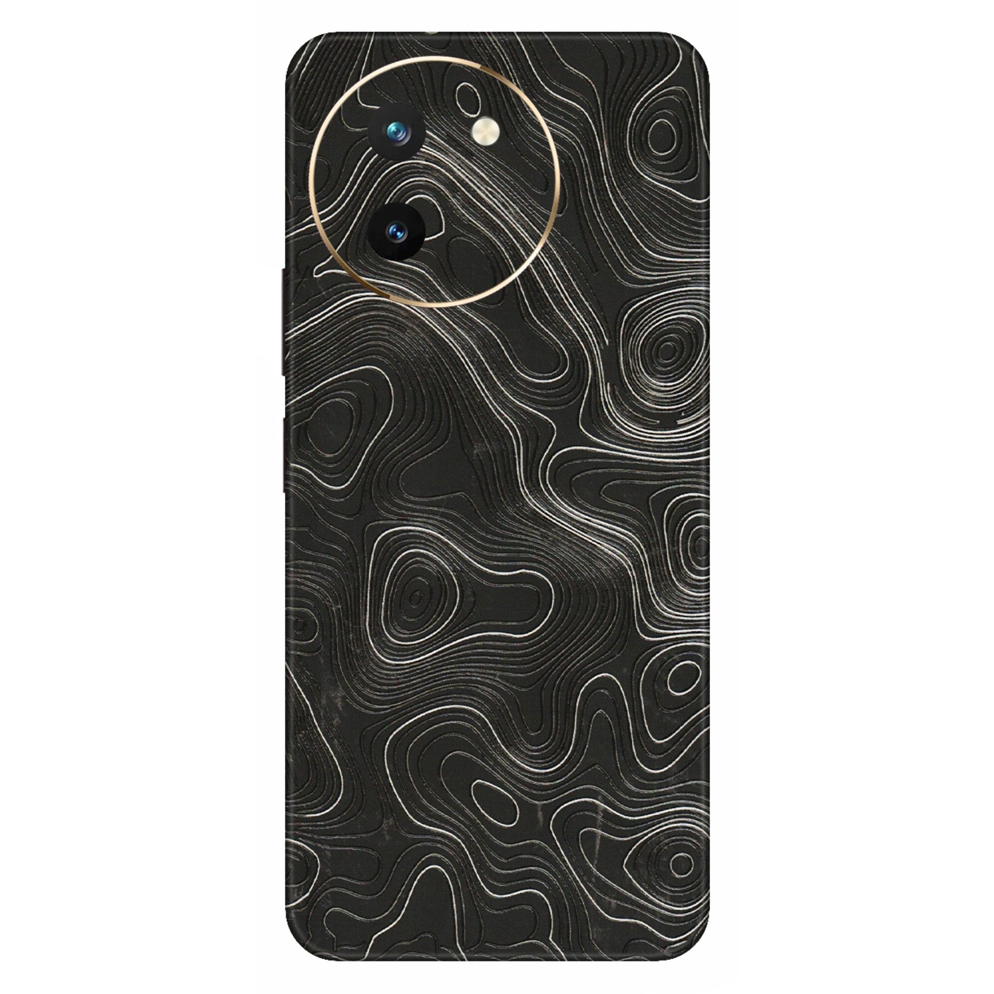 VIVO Z/V/X/T/U/S Series Phone Skins (All Models) - Abstract White Line Map - 3D Embossed Finish (L-269) Vivo T3 X (5G)
