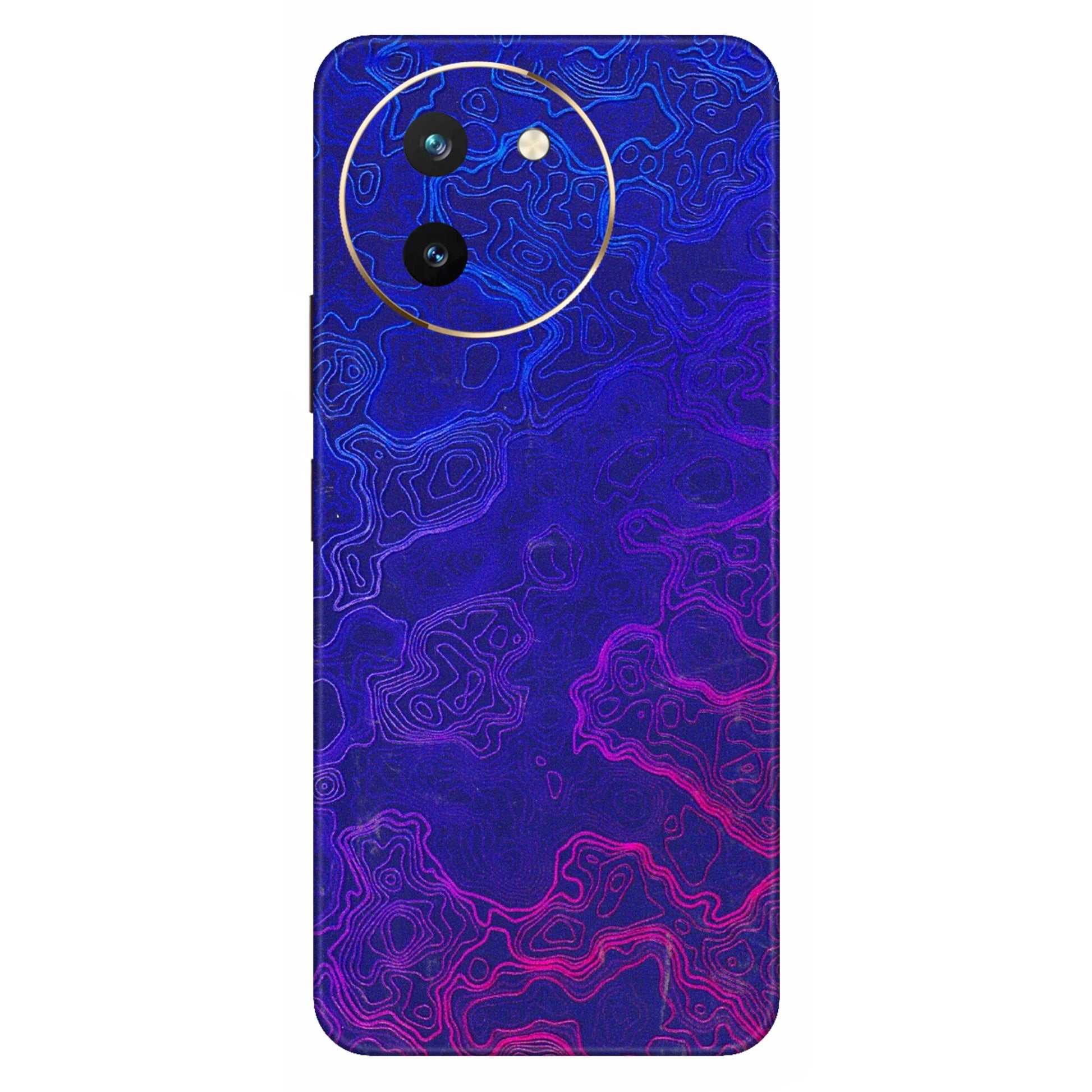 VIVO Z/V/X/T/U/S Series Phone Skins (All Models) - Purple Ripples Swirl - 3D Embossed Finish (L-314) Vivo T3 X (5G)
