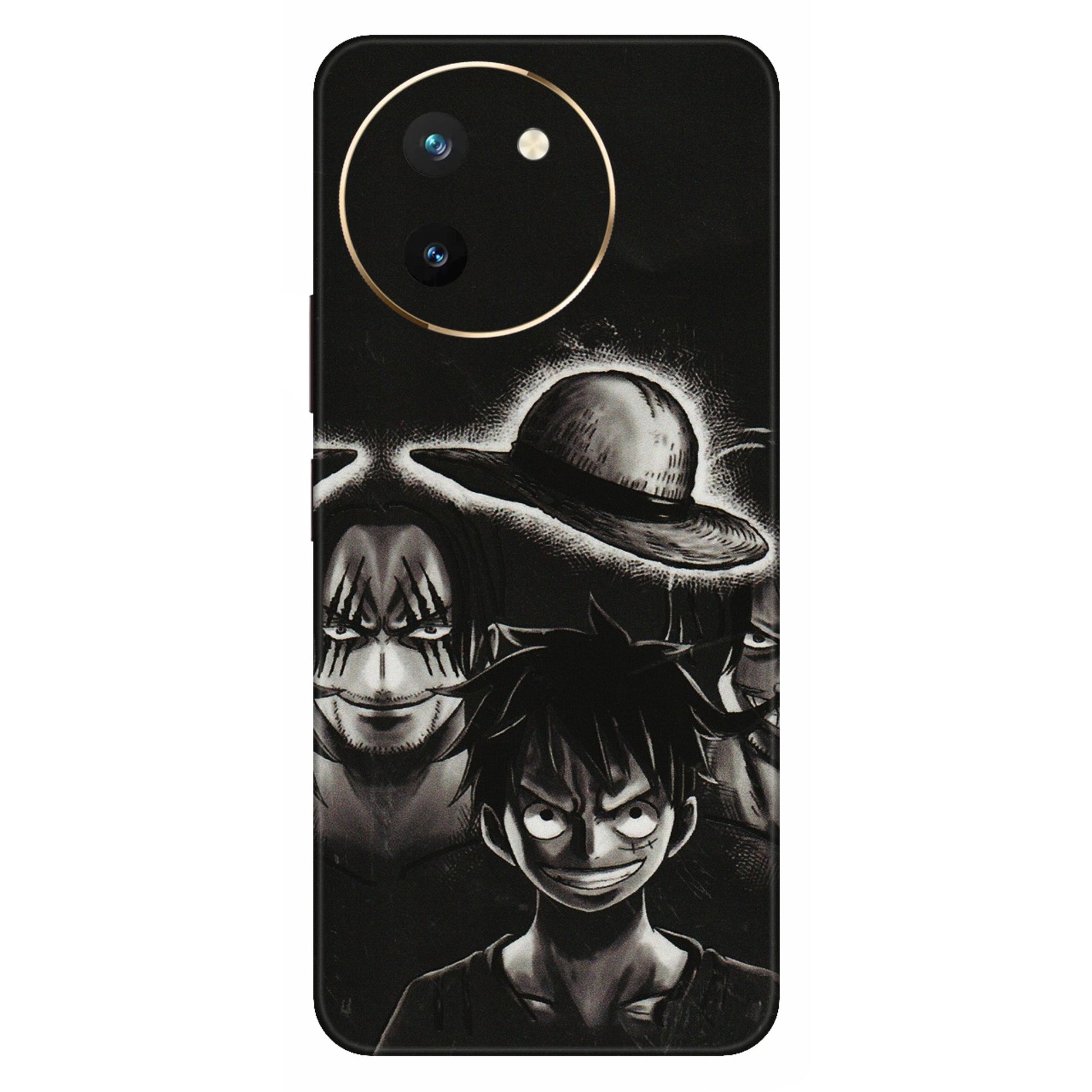 VIVO Z/V/X/T/U/S Series Phone Skins (All Models) - Black Luffy Hat - 3D Embossed Finish (L-57) Vivo T3 X (5G)