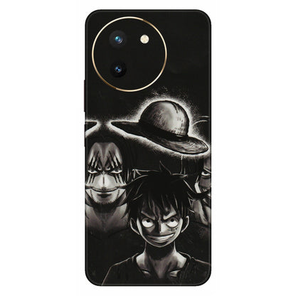 VIVO Z/V/X/T/U/S Series Phone Skins (All Models) - Black Luffy Hat - 3D Embossed Finish (L-57) Vivo T3 X (5G)