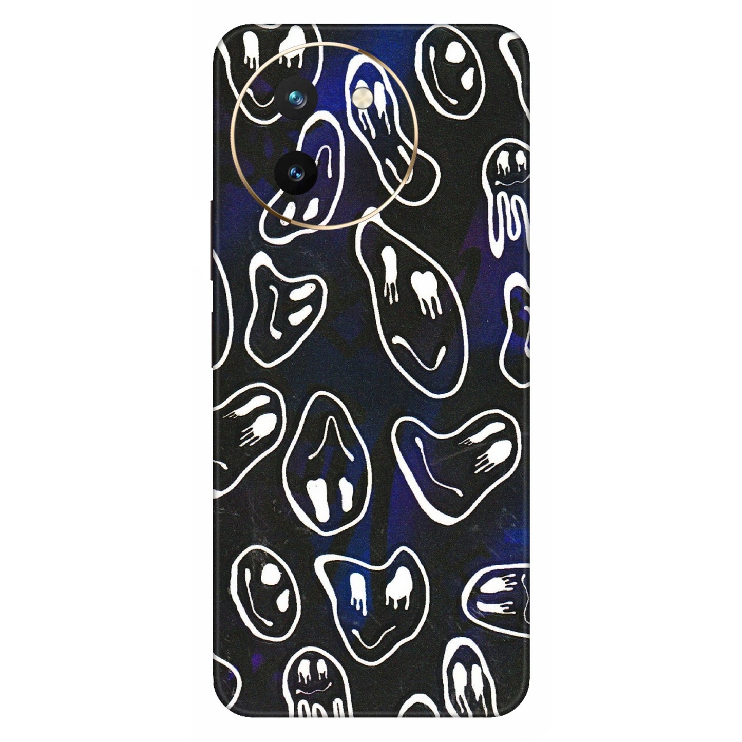 VIVO Z/V/X/T/U/S Series Phone Skins (All Models) - Distorted Smileys - 3D Embossed Finish (L-92) Vivo T3 X (5G)